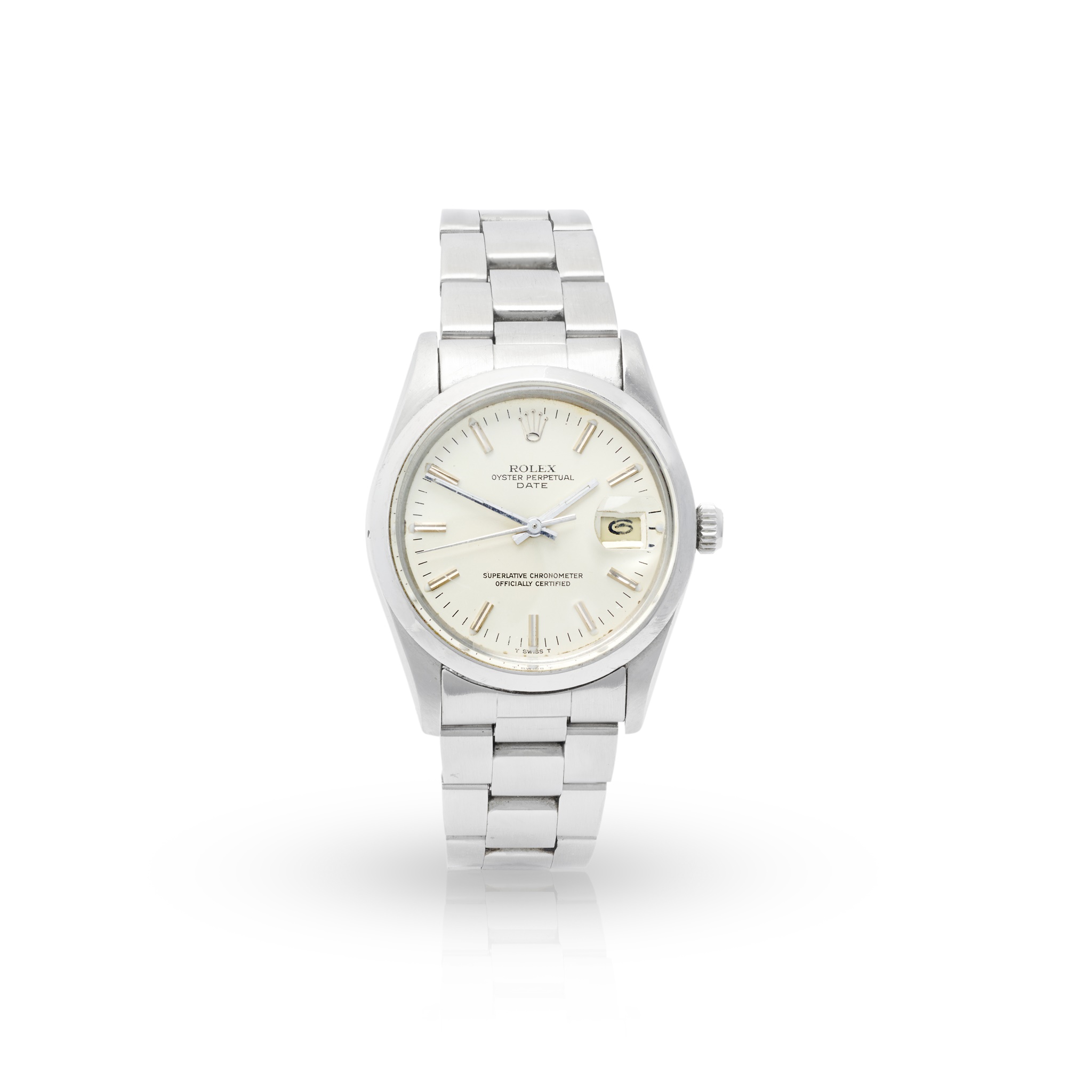 Rolex: a stainless steel wristwatch