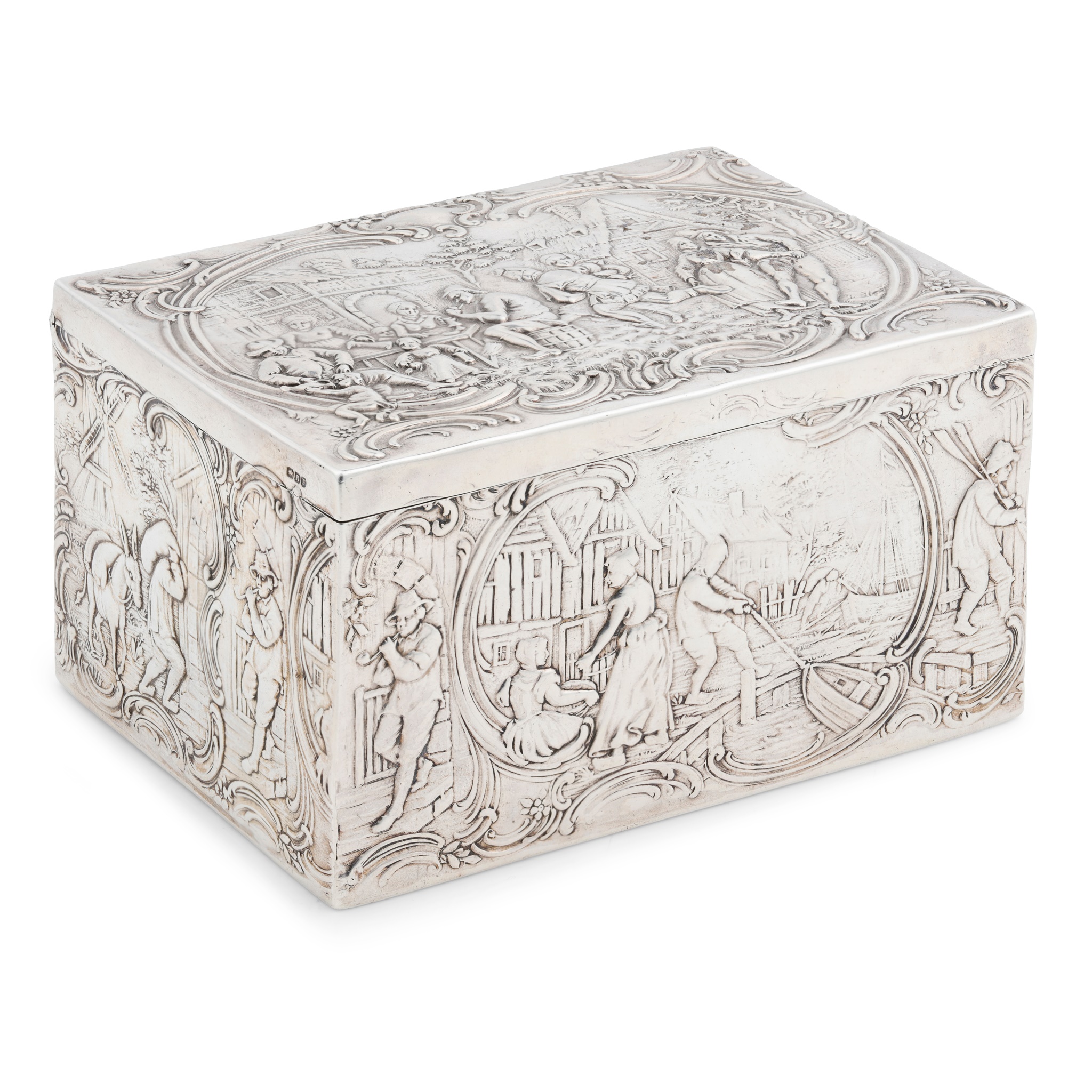 A 19th century Dutch silver box
