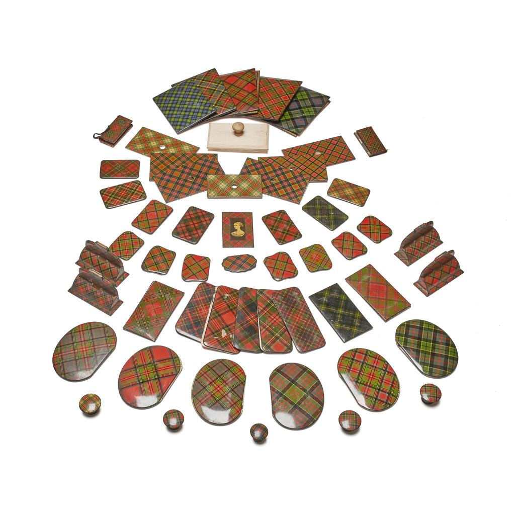 A LARGE GROUP OF MAUCHLINE 'TARTAN WARE'