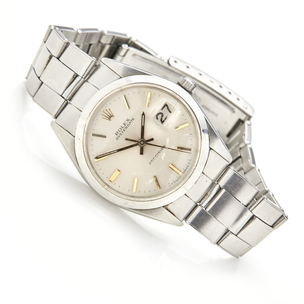 ROLEX - A gentleman's stainless steel cased wrist watch