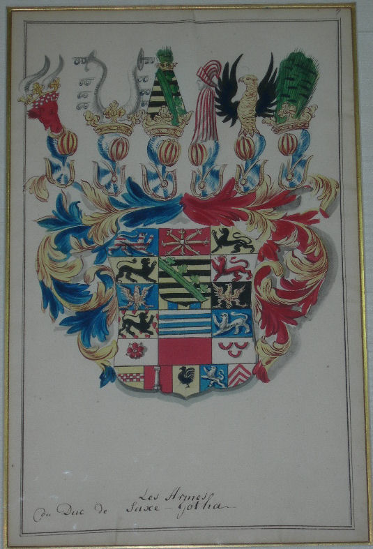 A pair of continental armorial watercolours