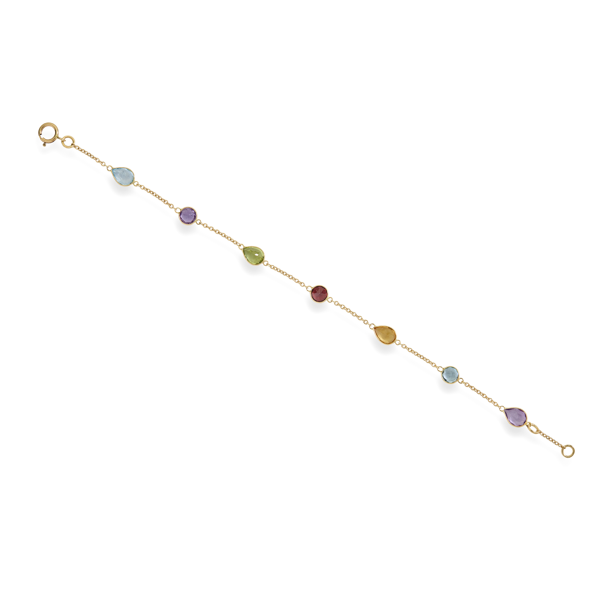 A multi-gem bracelet