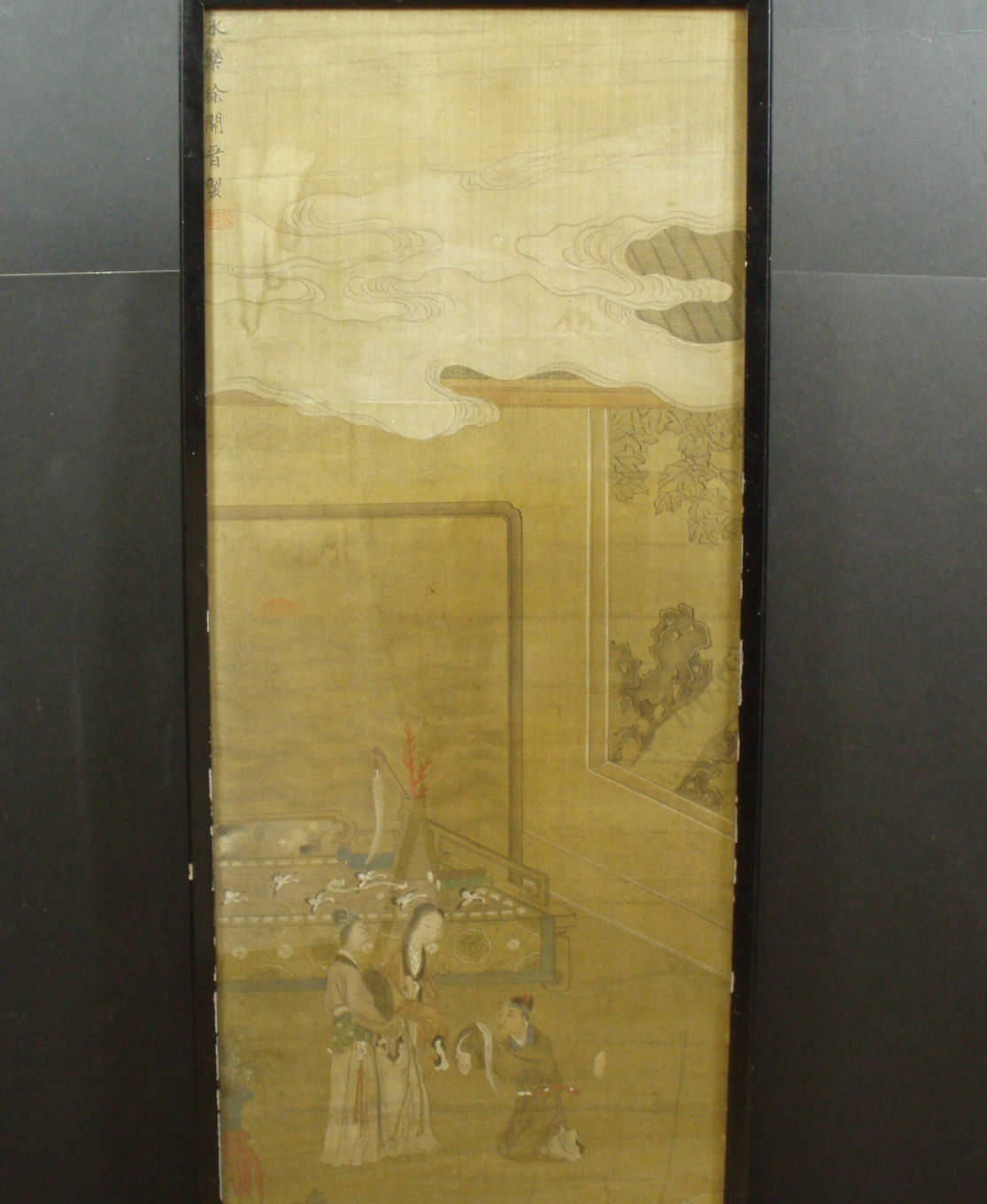 A 19th century Chinese silk painting