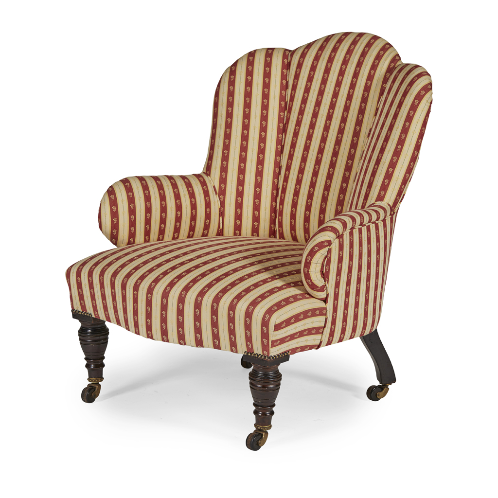 VICTORIAN UPHOLSTERED ARMCHAIR