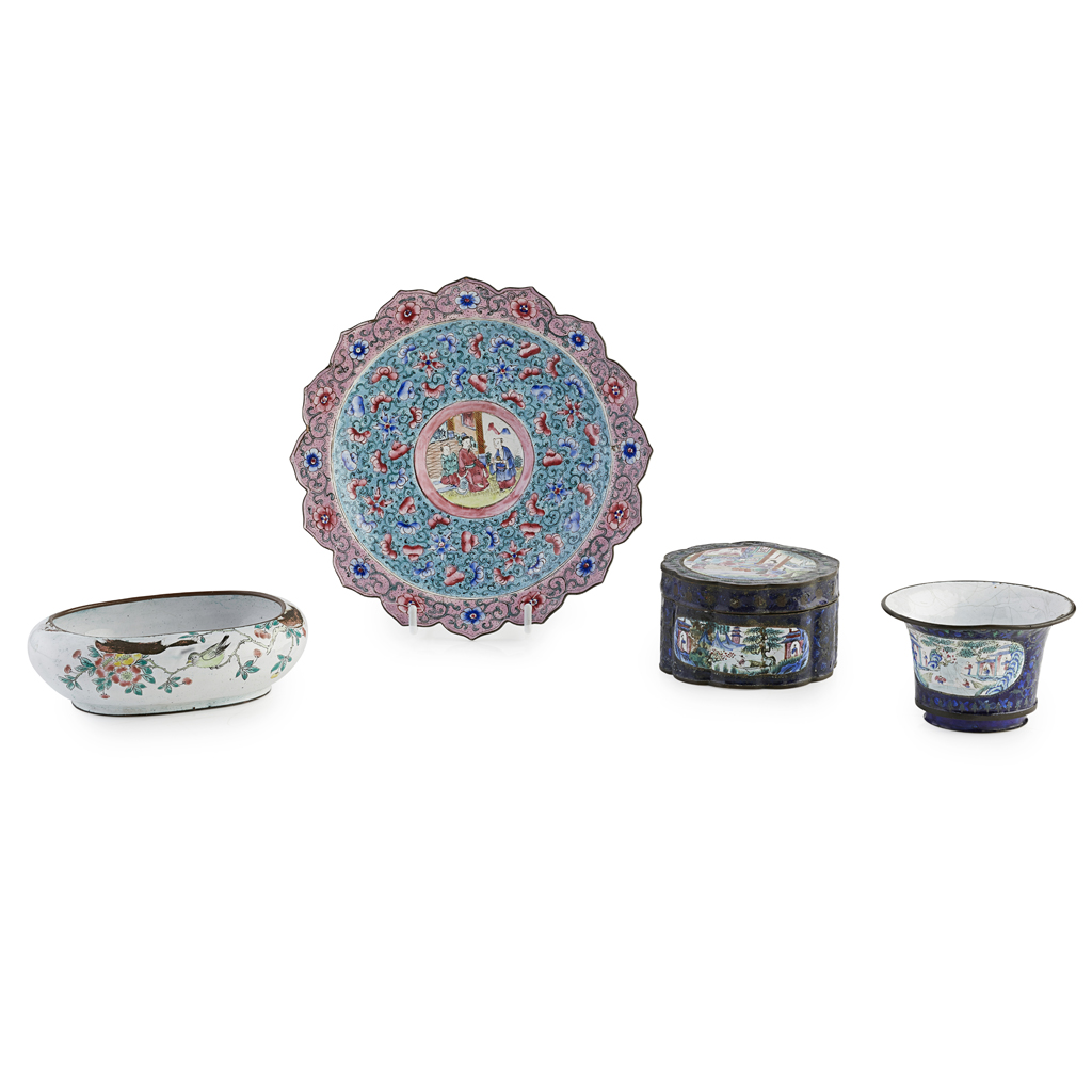 TWO UNUSUAL BASSE-TAILLE ENAMEL ARTICLES