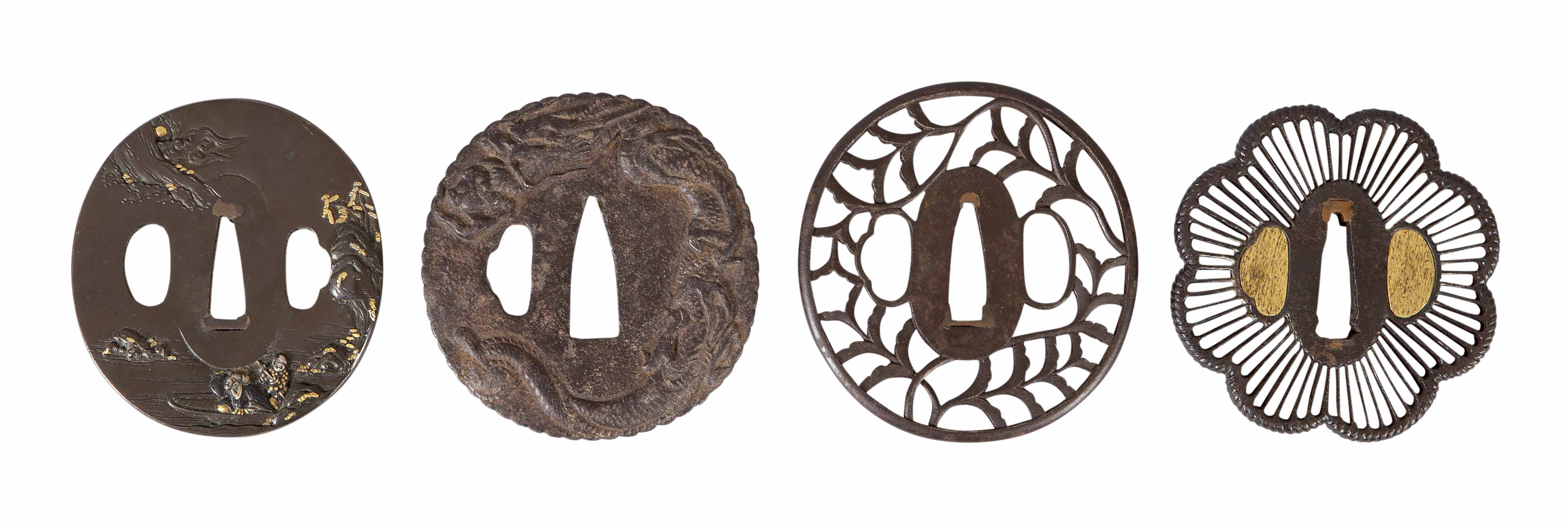 JAPANESE IRON AND MIXED METAL TSUBA