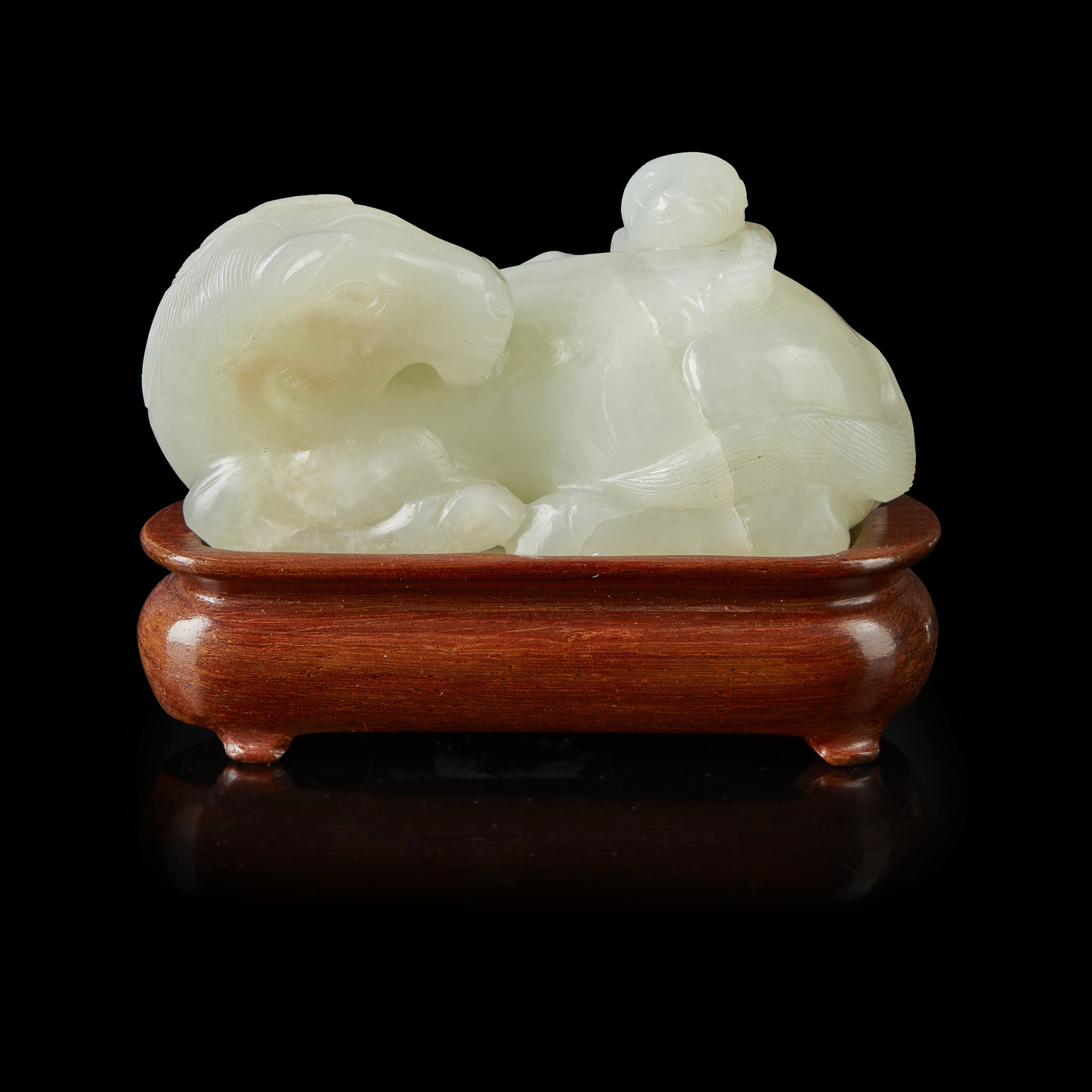 CELADON JADE 'HORSE AND MONKEY' GROUP