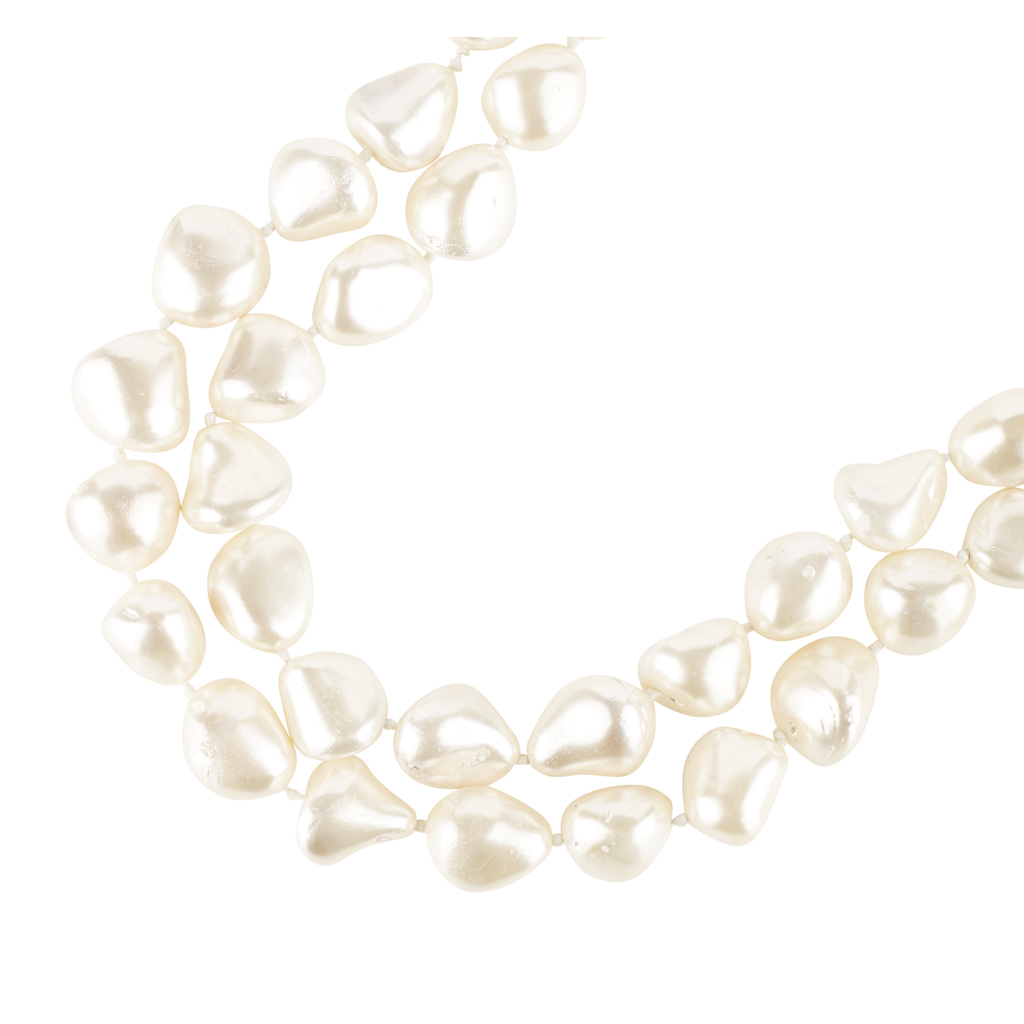 A double strand cultured pearl necklace, Esther Eyre