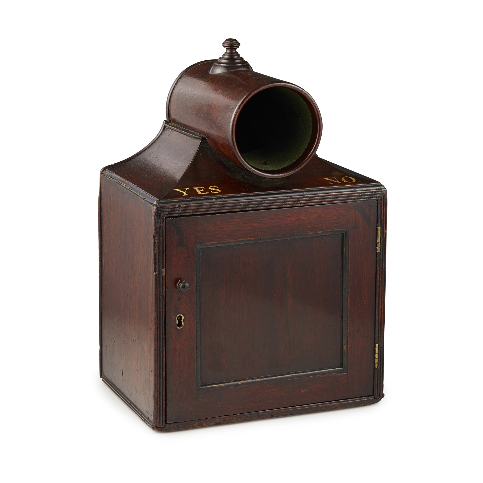 LATE GEORGIAN MAHOGANY BALLOT BOX