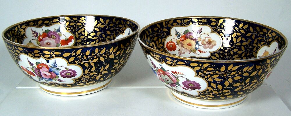 A pair of 19th century Davenport bowls