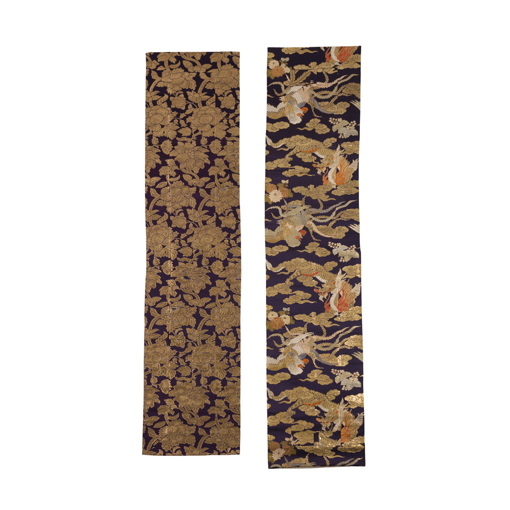 EMBROIDERED SILK 'DRAGON' PANEL