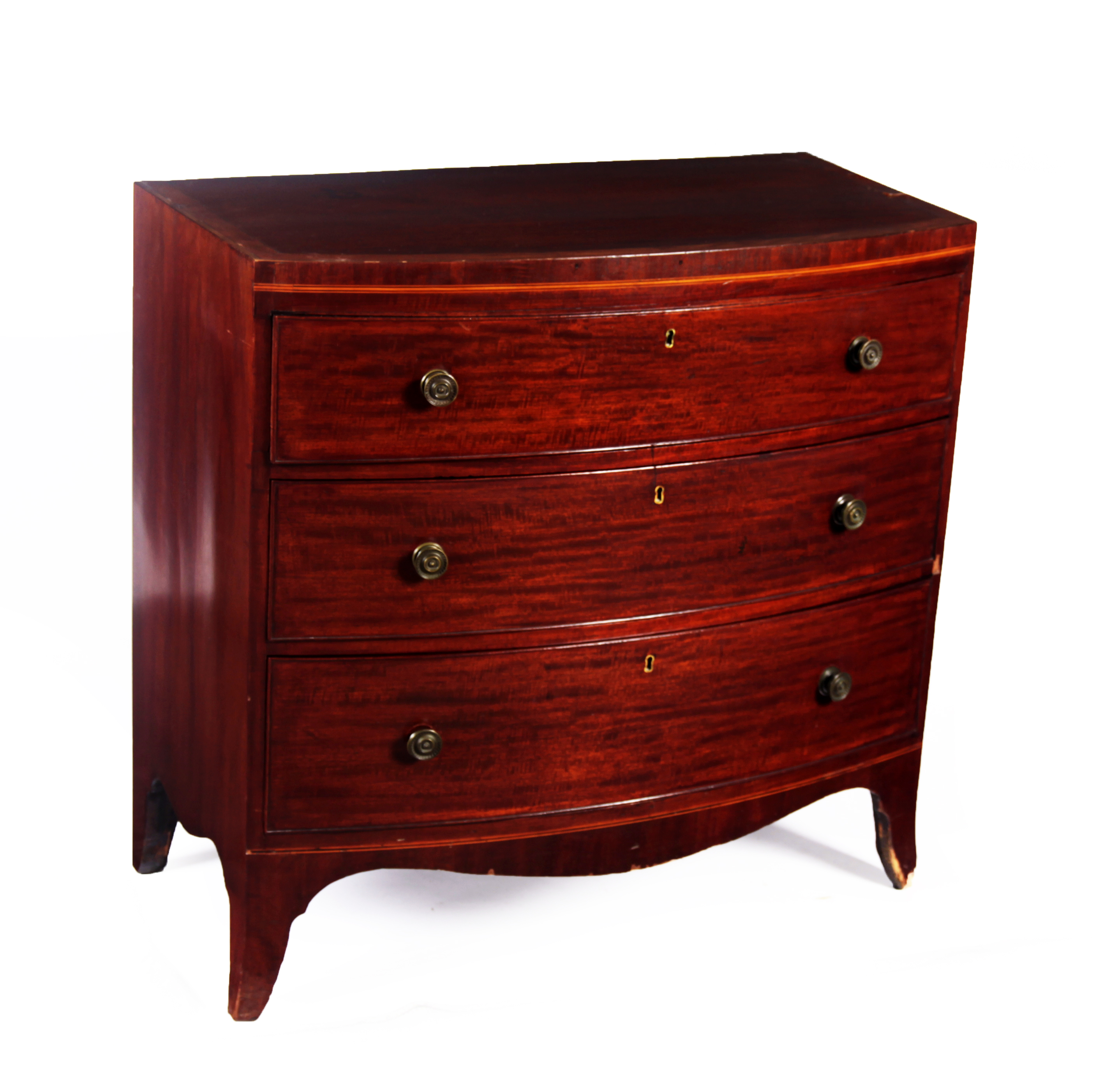 MAHOGANY BOWFRONT CHEST