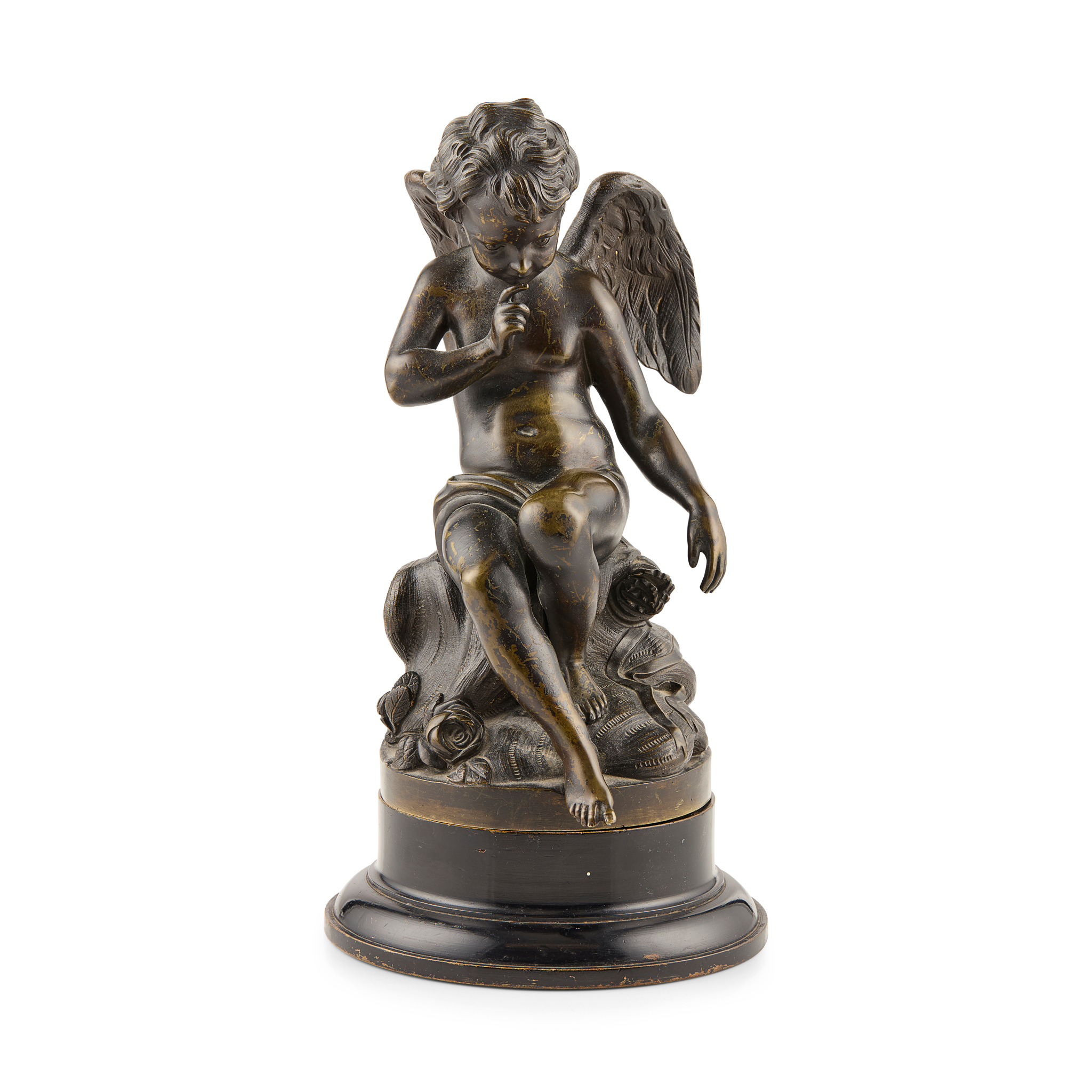 FRENCH BRONZE FIGURE OF 'L'AMOUR MENAÇANT', AFTER ETIENNE-MAURICE FALCONET (FRENCH 1716–1791)