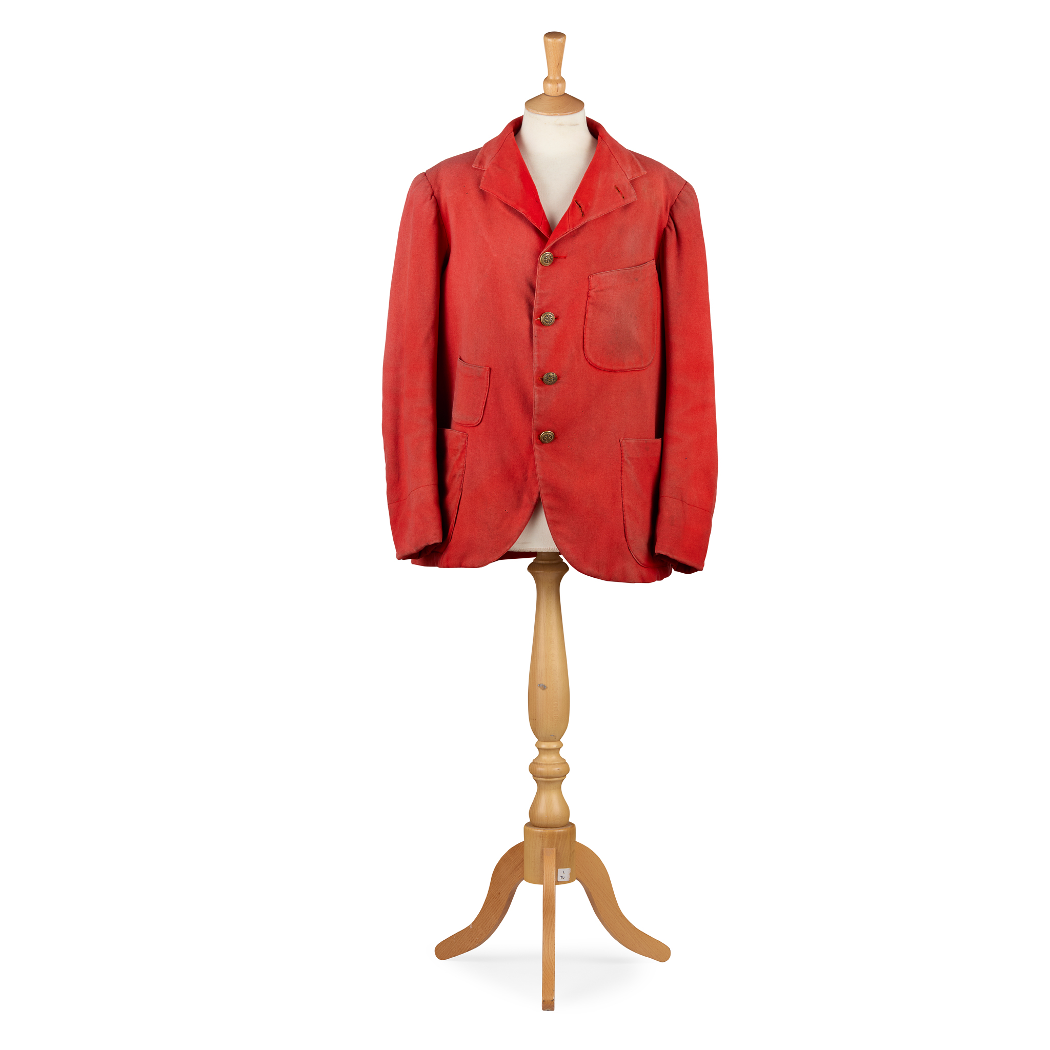 A VICTORIAN RED VELVET GOLF PLAYING JACKET