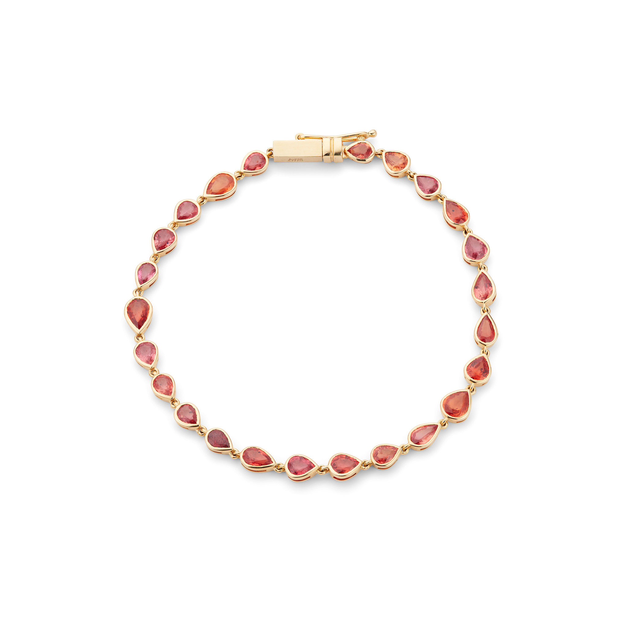 A orange sapphire bracelet