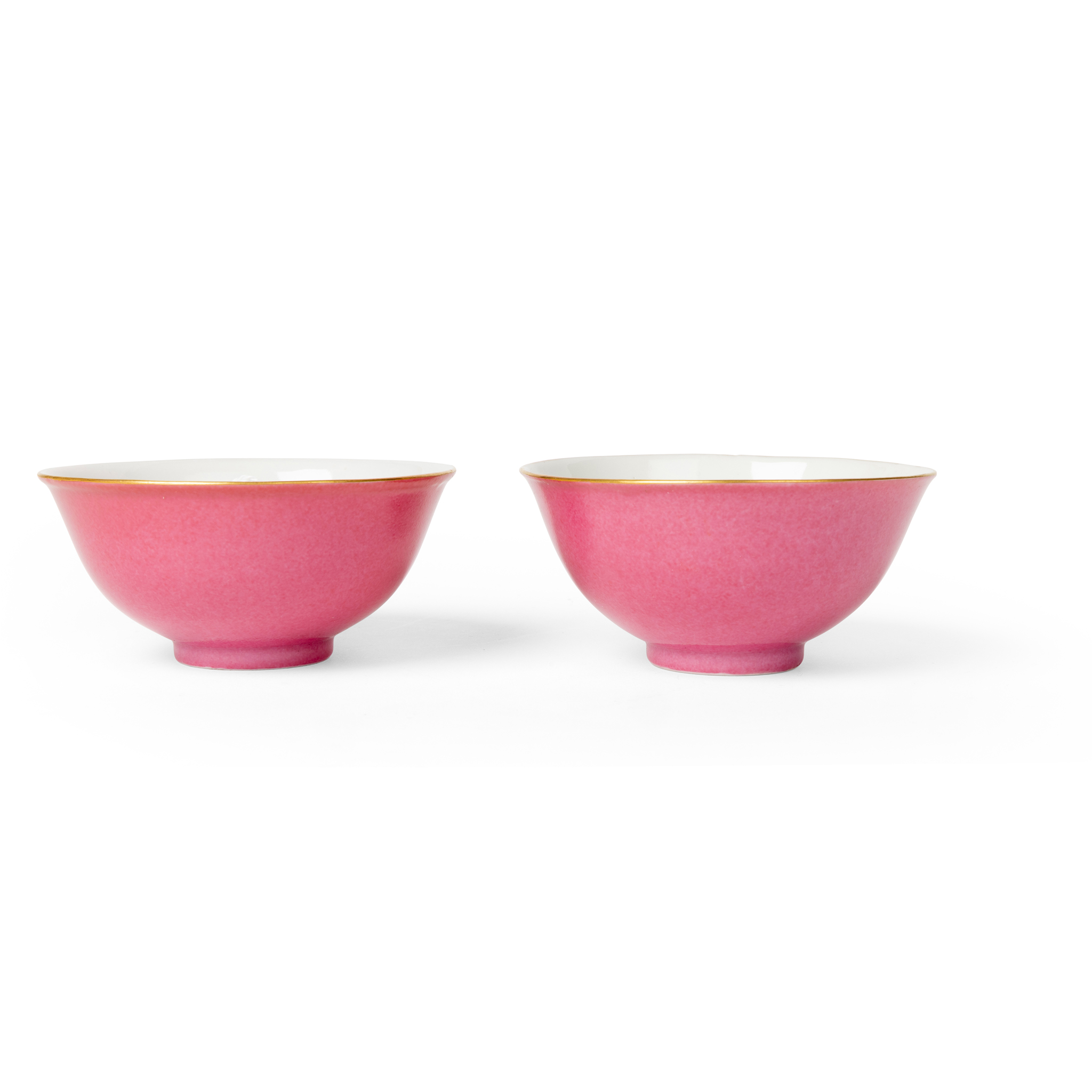 PAIR OF CHINESE RUBY-RED-GLAZED BOWLS