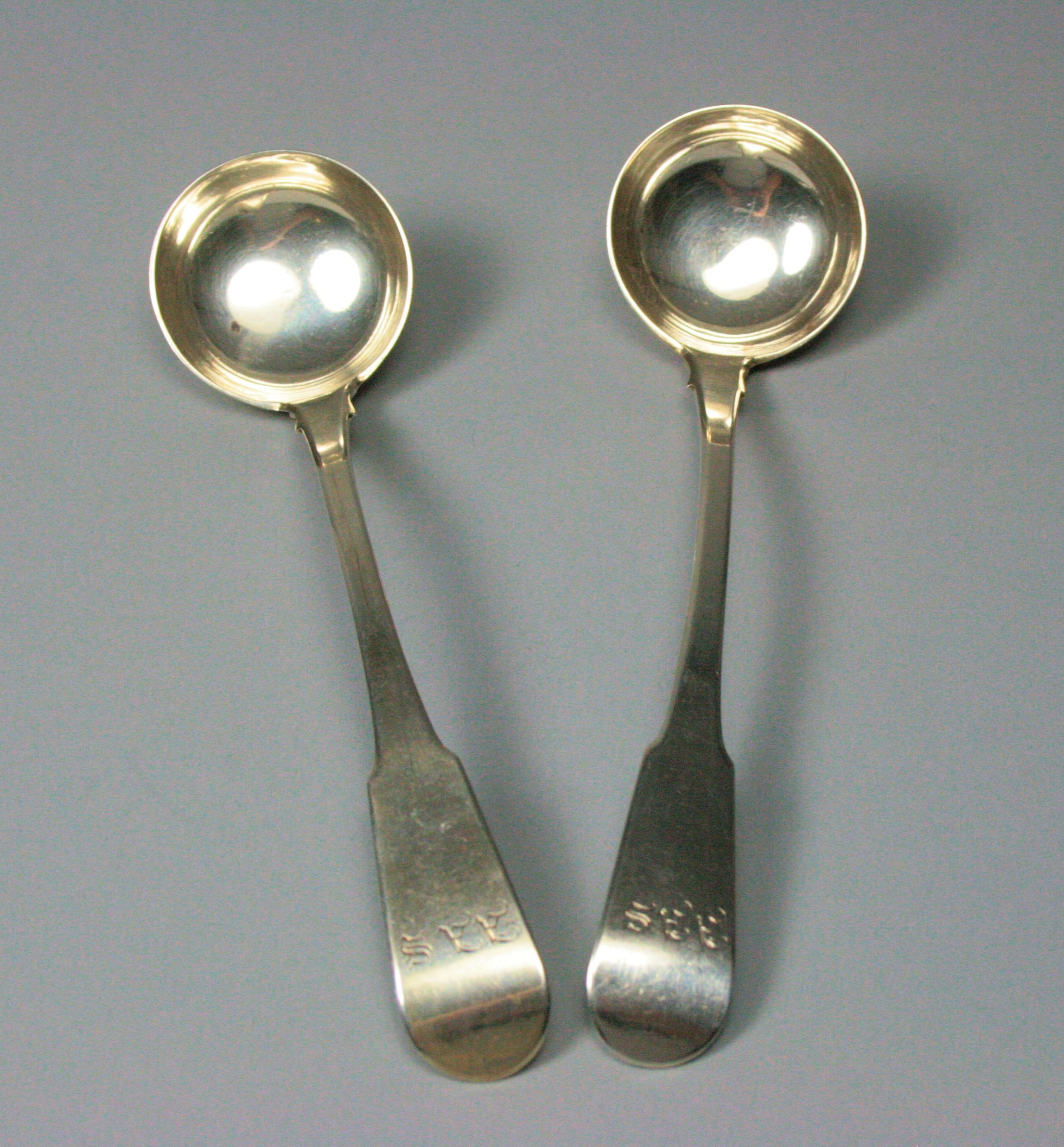Dumfries - a pair of Scottish provincial toddy ladles