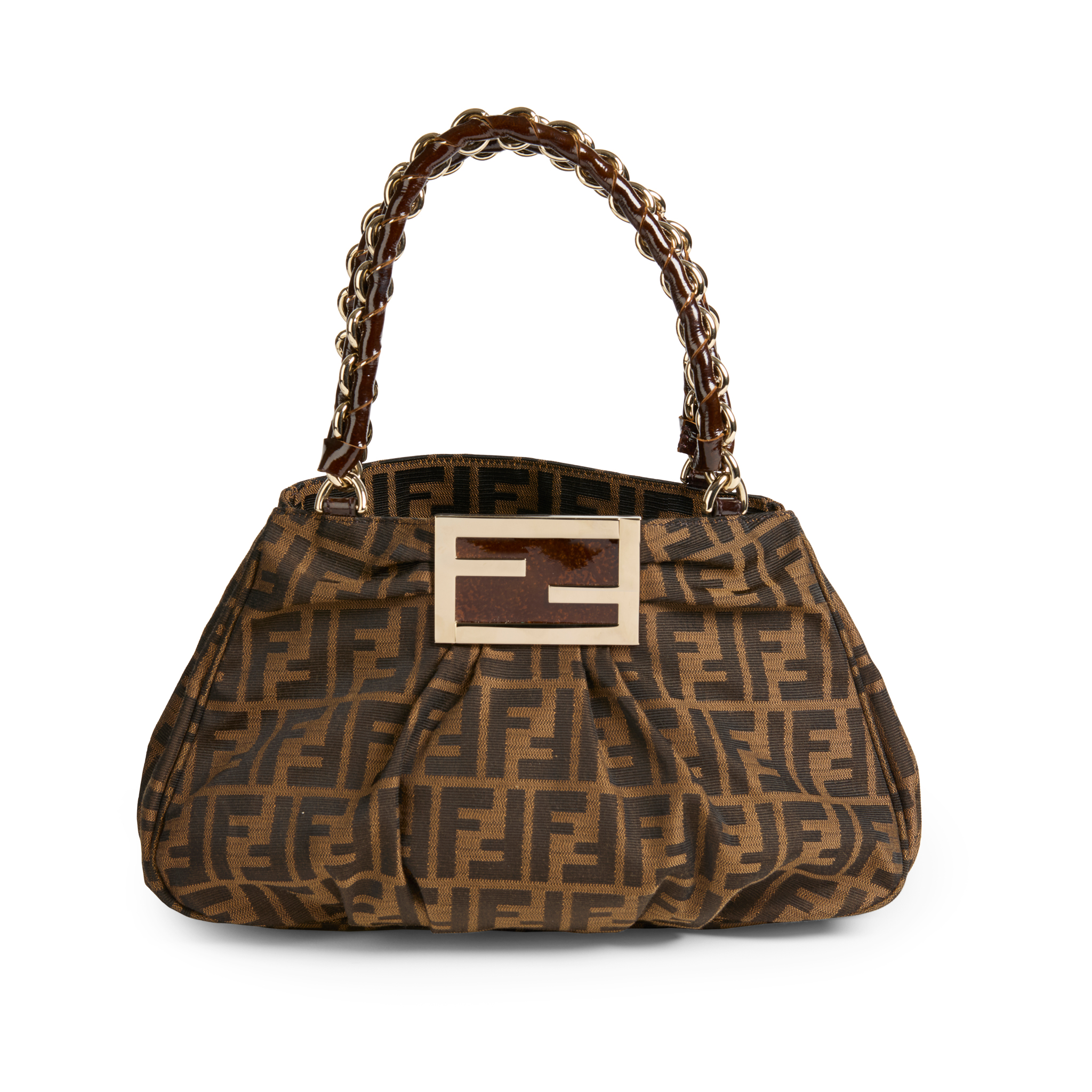 Fendi: A Tobacco Mia Zucca Monogram Canvas Mia Bag