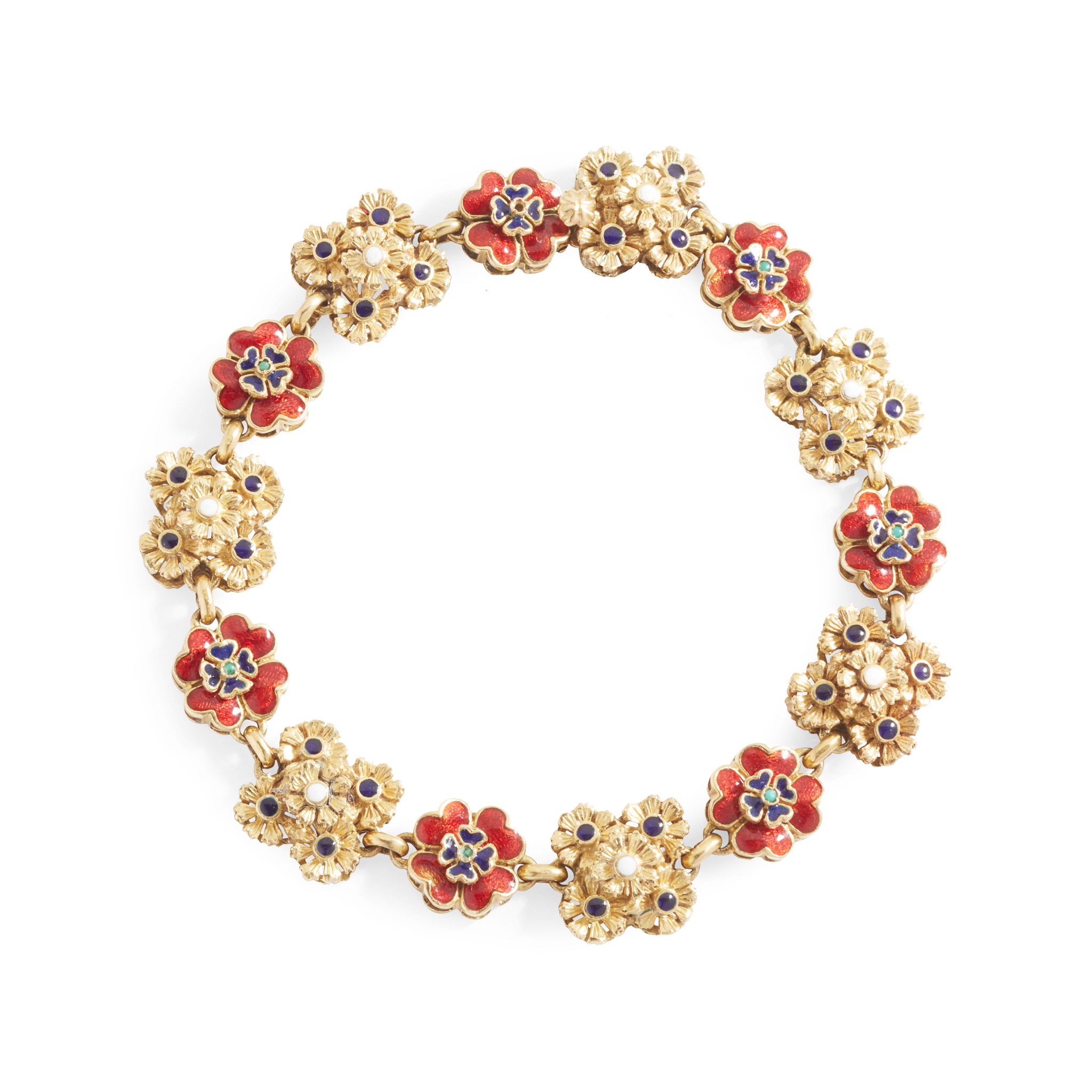 An enamel bracelet