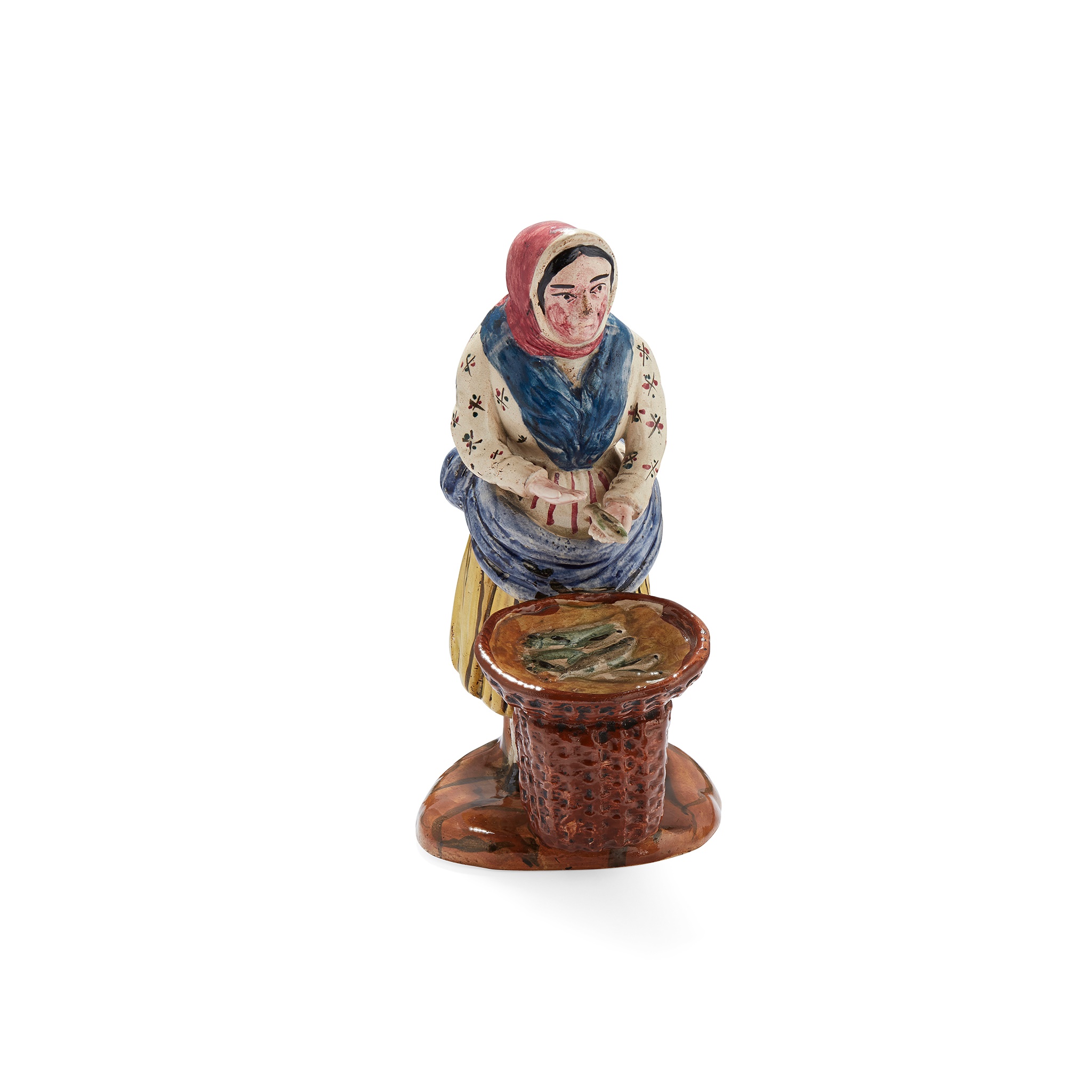 A SCOTTISH EAST COAST POTTERY NEWHAVEN FISHWIFE FIGURE