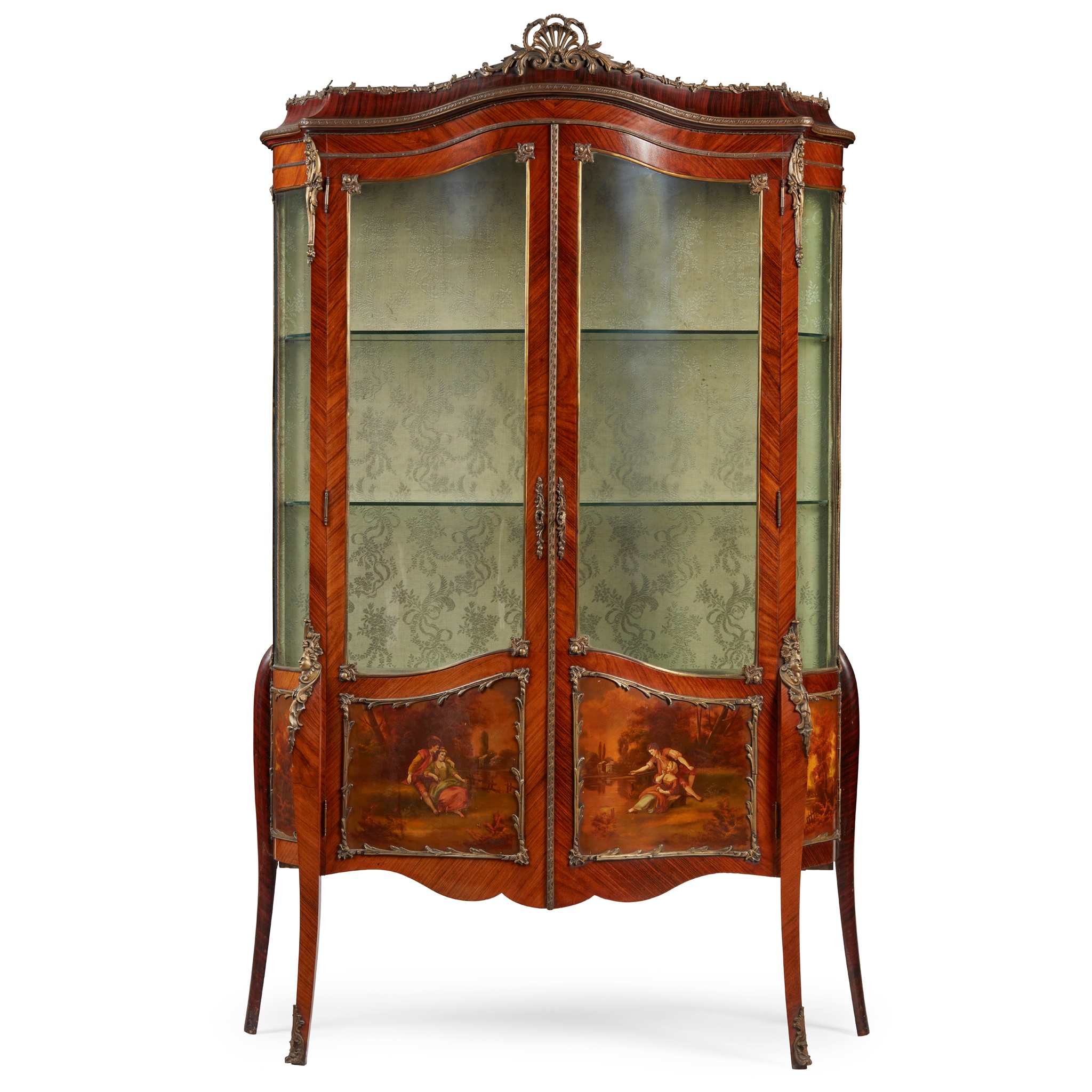 FRENCH KINGWOOD VERNIS MARTIN VITRINE