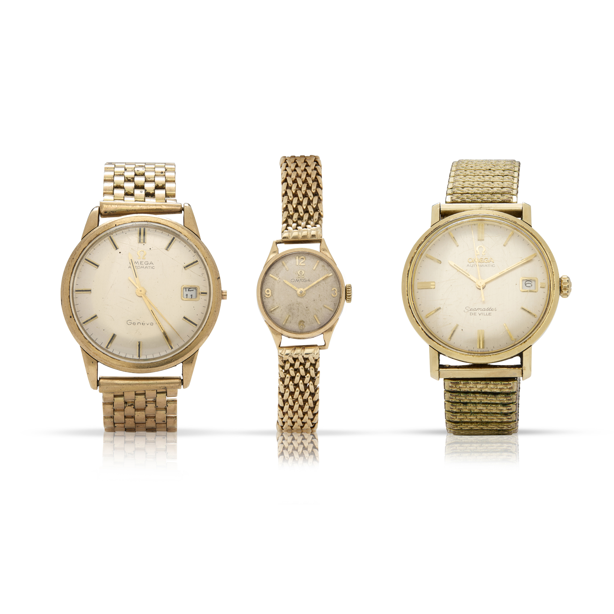 Three various Omega wristwatches