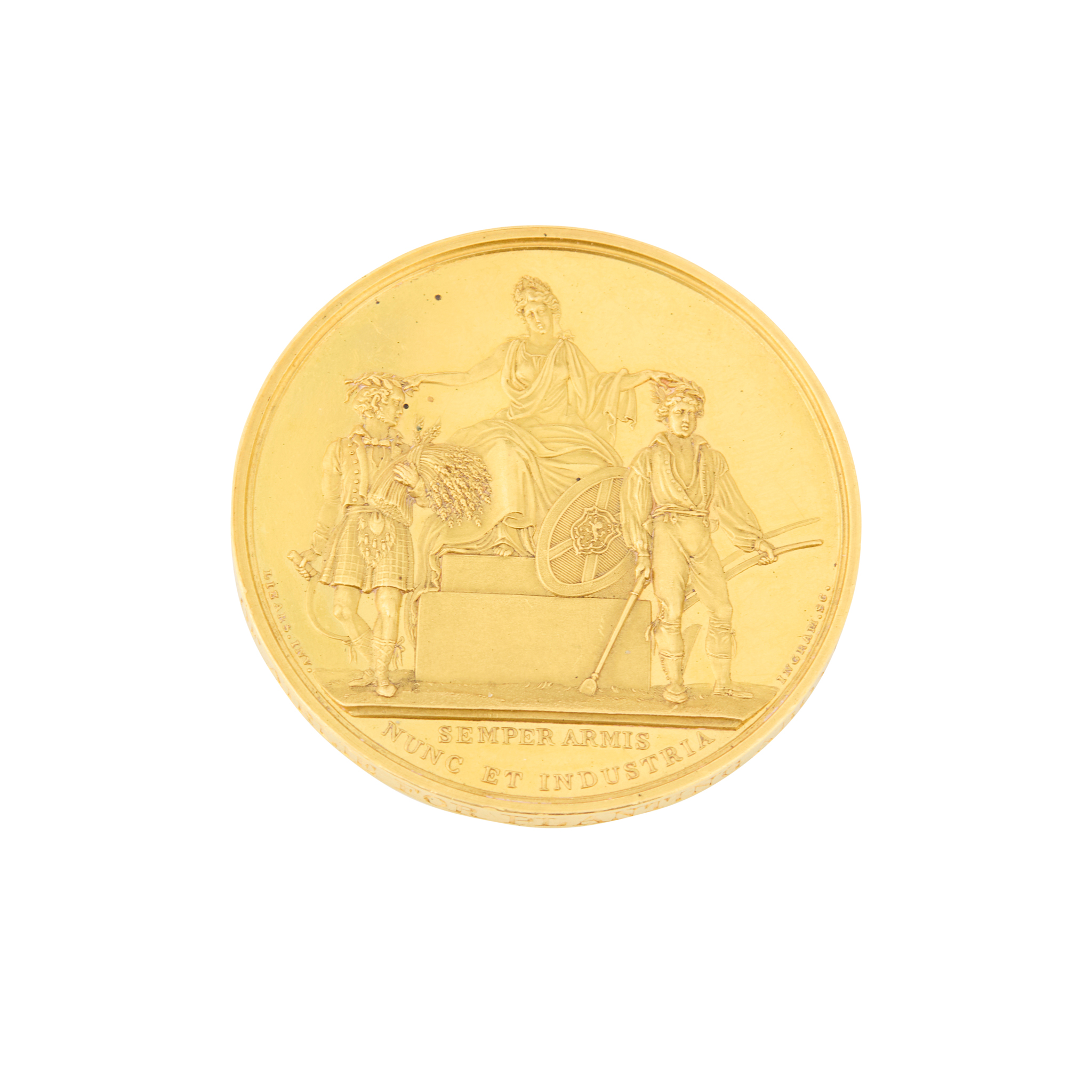 A WILLIAM IV ROYAL HIGHLAND SOCIETY GOLD PRESENTATION MEDAL