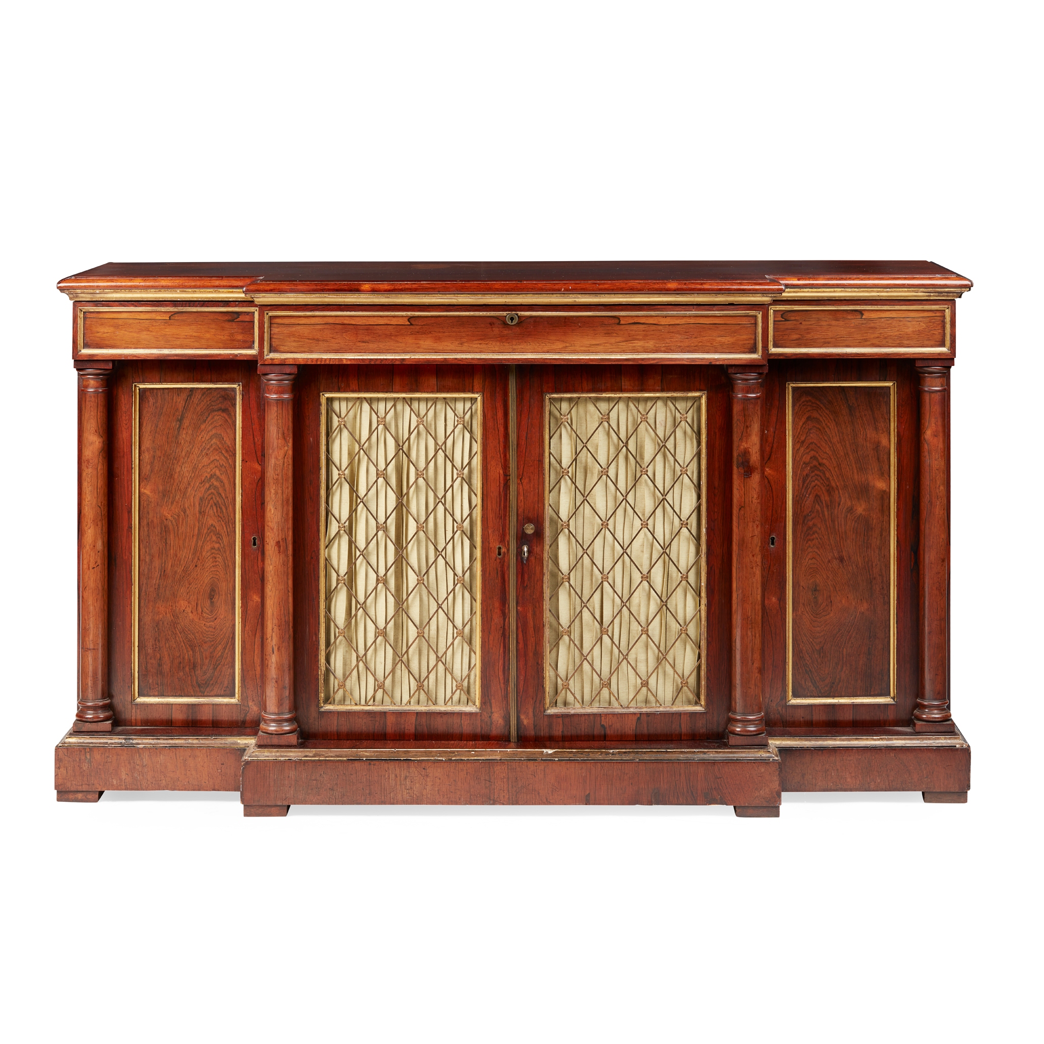 REGENCY ROSEWOOD BRASS MOUNTED SIDE CABINET