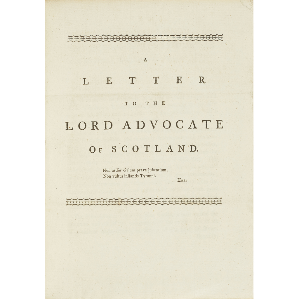 SCOTTISH PAMPHLETS, A COLLECTION,
