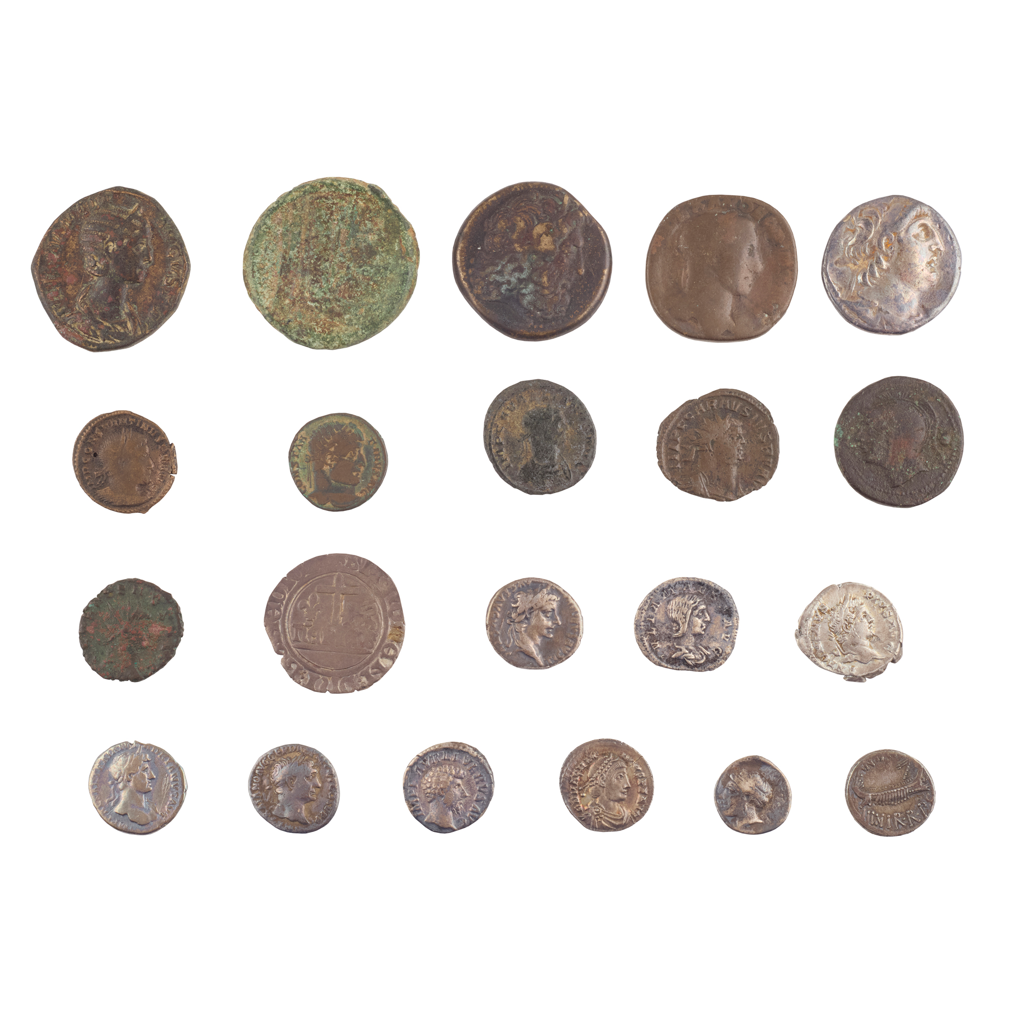 A COLLECTION OF ROMAN AND ANCIENT COINS