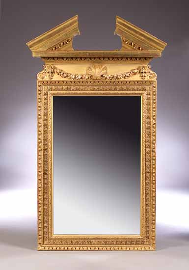 A 19th century George II style giltwood pier glass