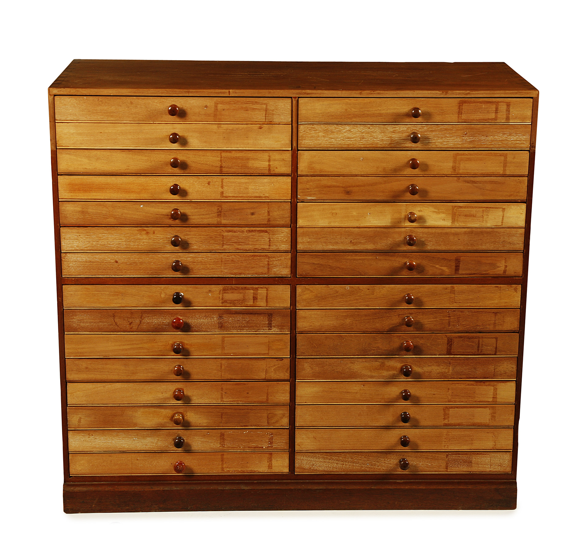 THREE HARDWOOD COLLECTORS SPECIMEN CABINETS