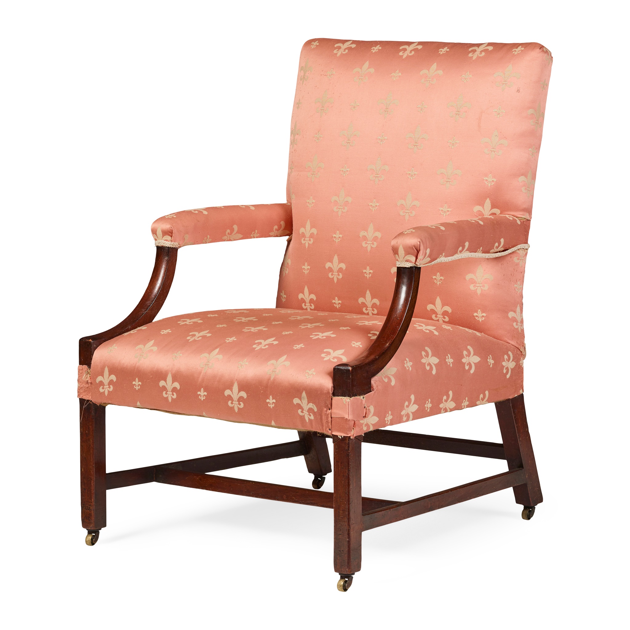 SCOTTISH GEORGE III MAHOGANY LIBRARY ARMCHAIR, IN THE MANNER OF ALEXANDER PETER