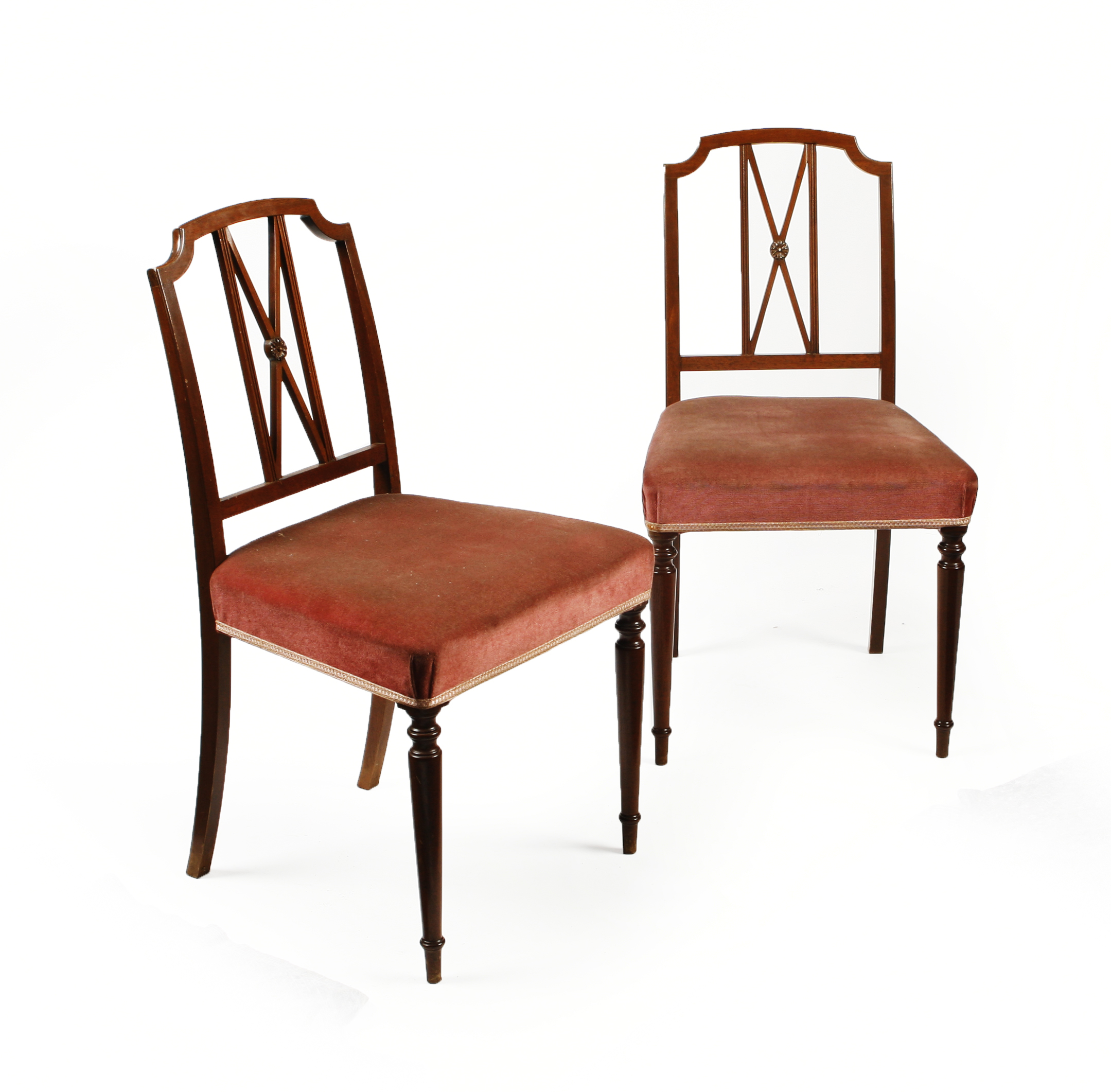 SET OF EIGHT GEORGE III STYLE MAHOGANY DINING CHAIRS