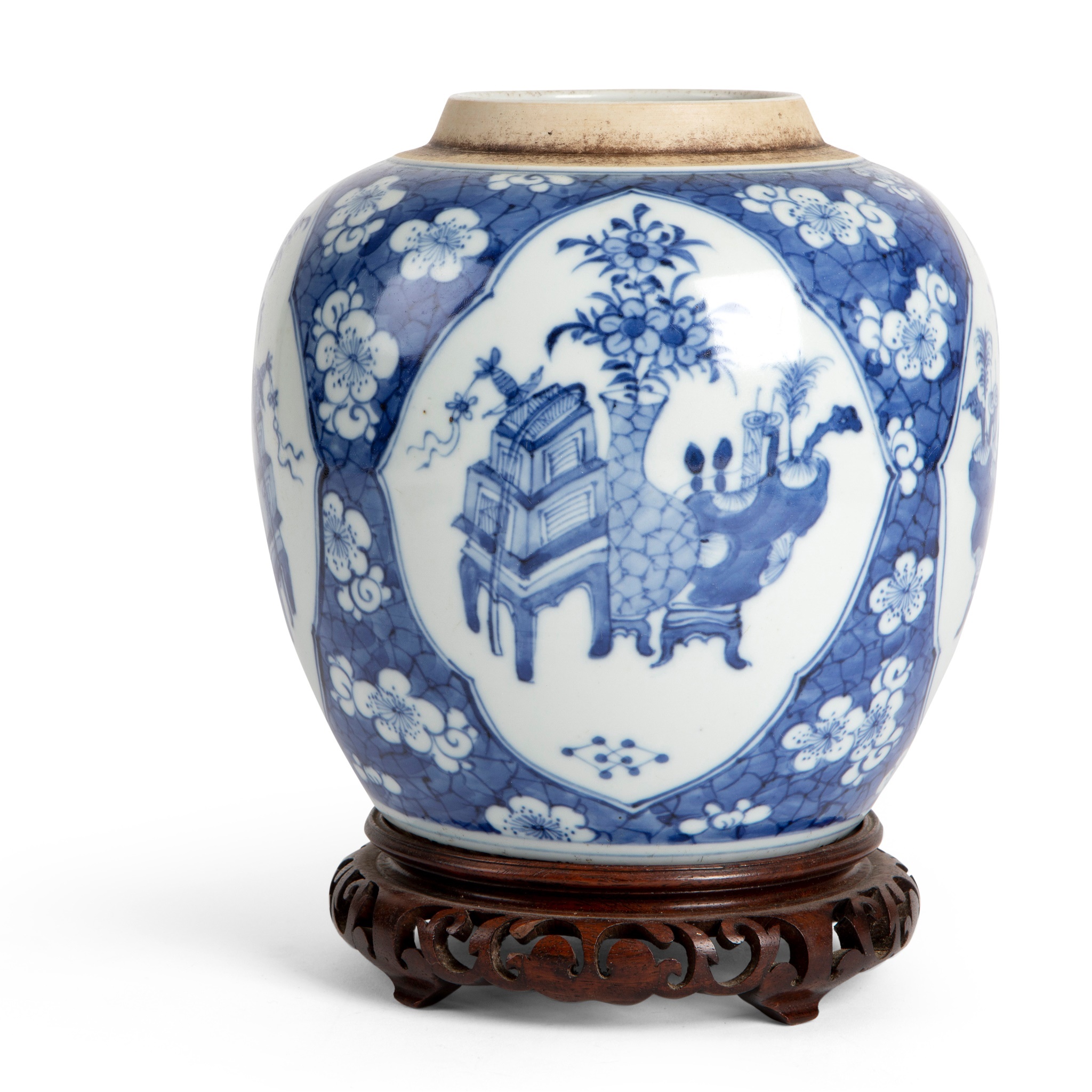 BLUE AND WHITE 'BOGU' GINGER JAR