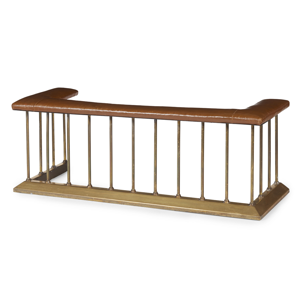 EDWARDIAN BRASS CLUB FENDER