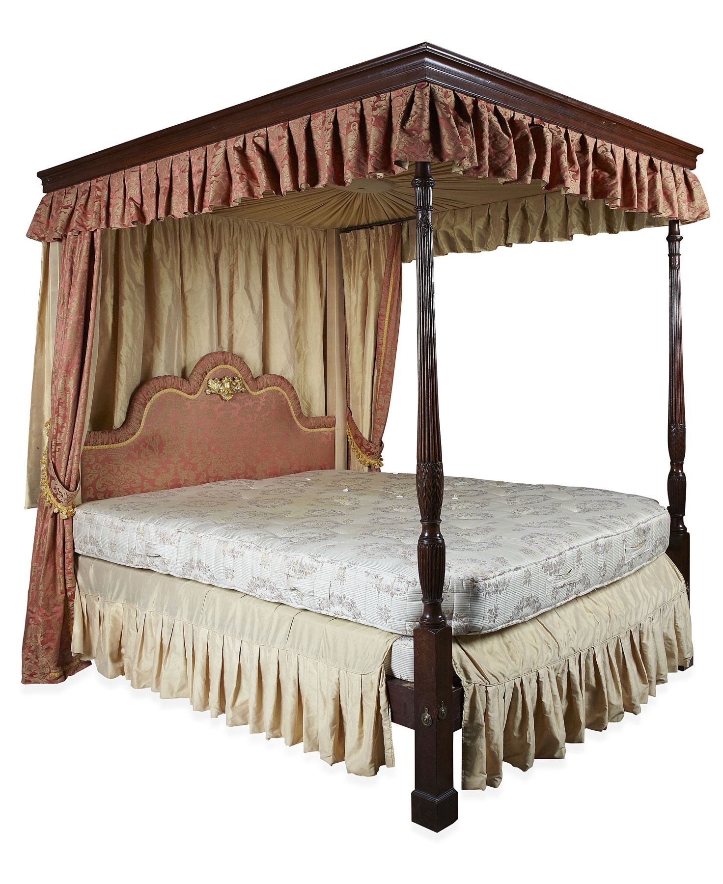 GEORGE III STYLE MAHOGANY FOUR POSTER BED