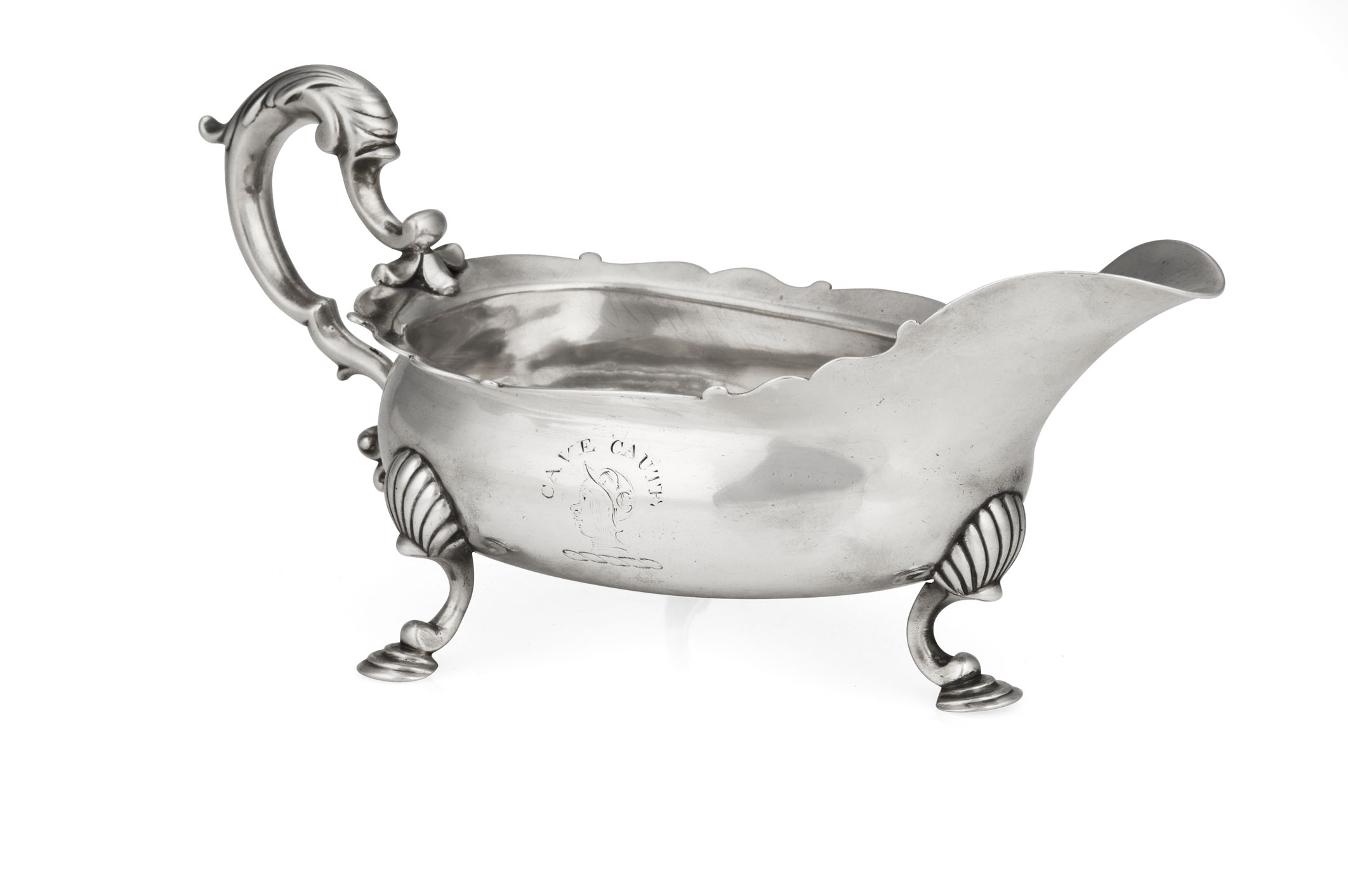 A George II Scottish silver sauce boat