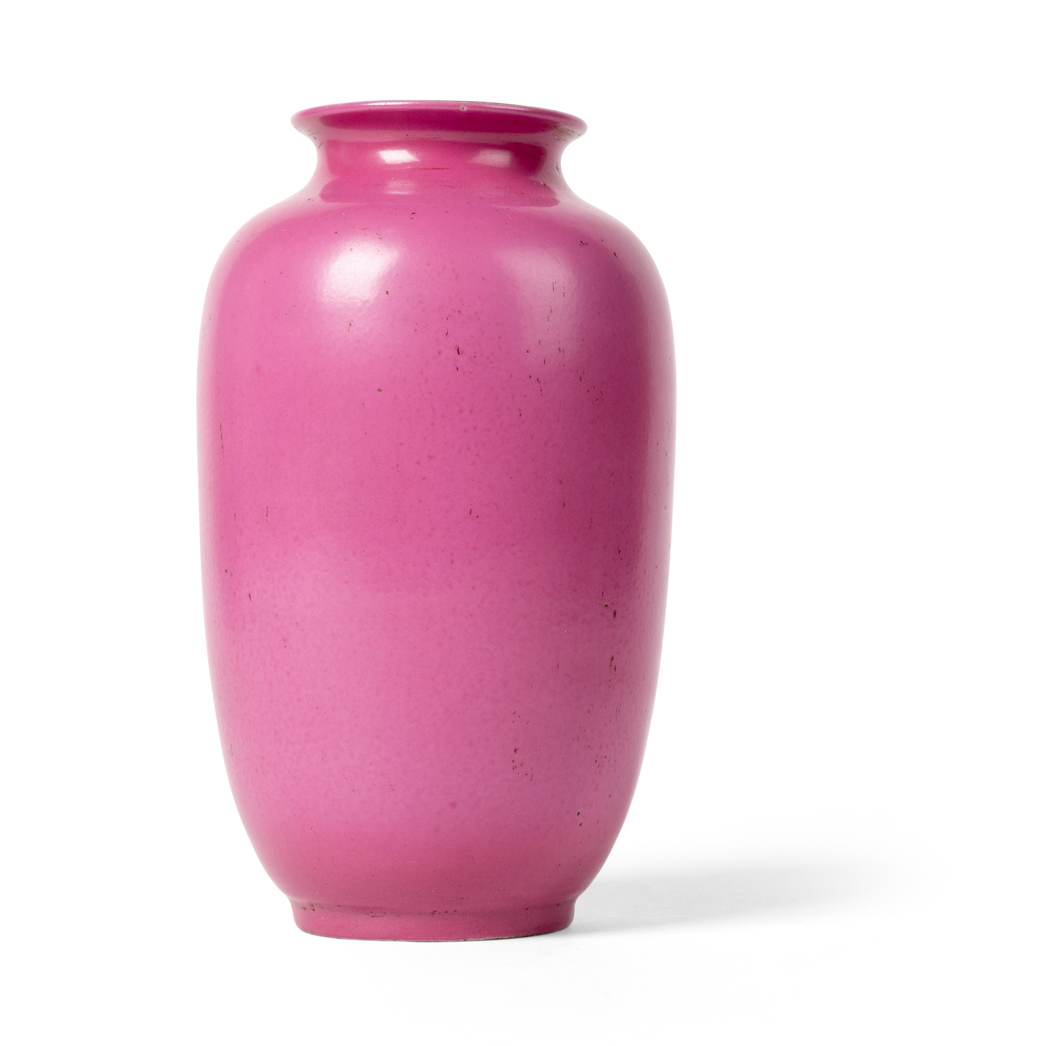 CHINESE RUBY-PINK-ENAMELLED LANTERN VASE