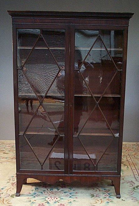 A mahogany bookcase