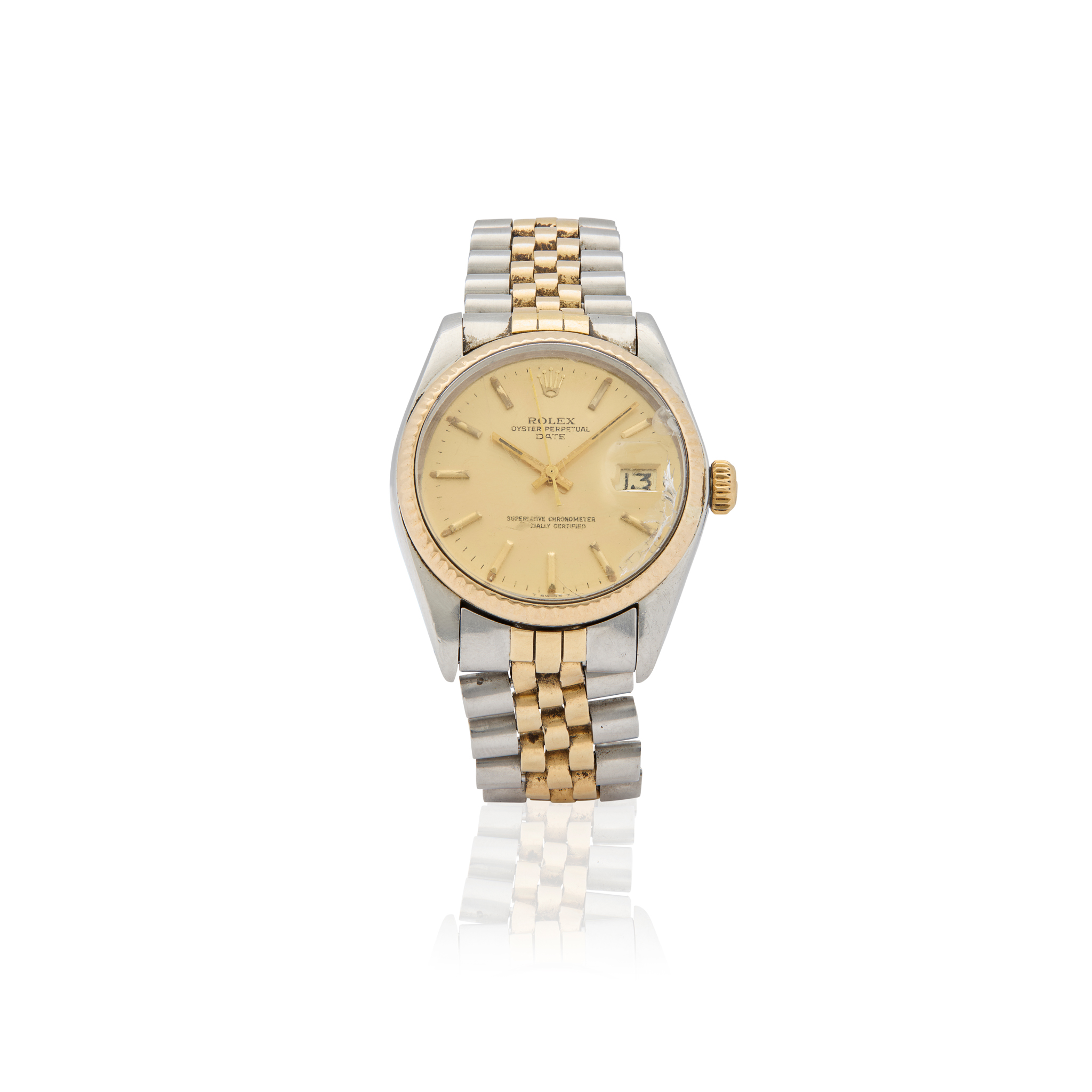 Rolex. A stainless steel and gold automatic wristwatch