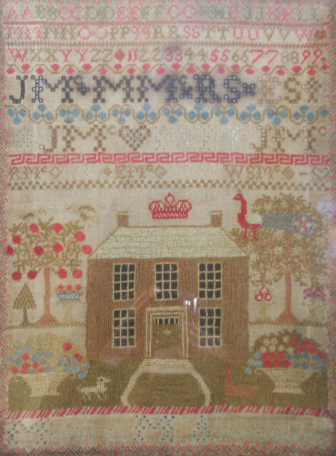 A sampler by Margret McAlpen age 7,