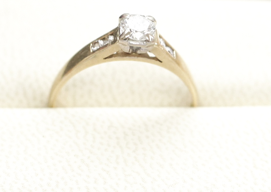Two diamond set rings