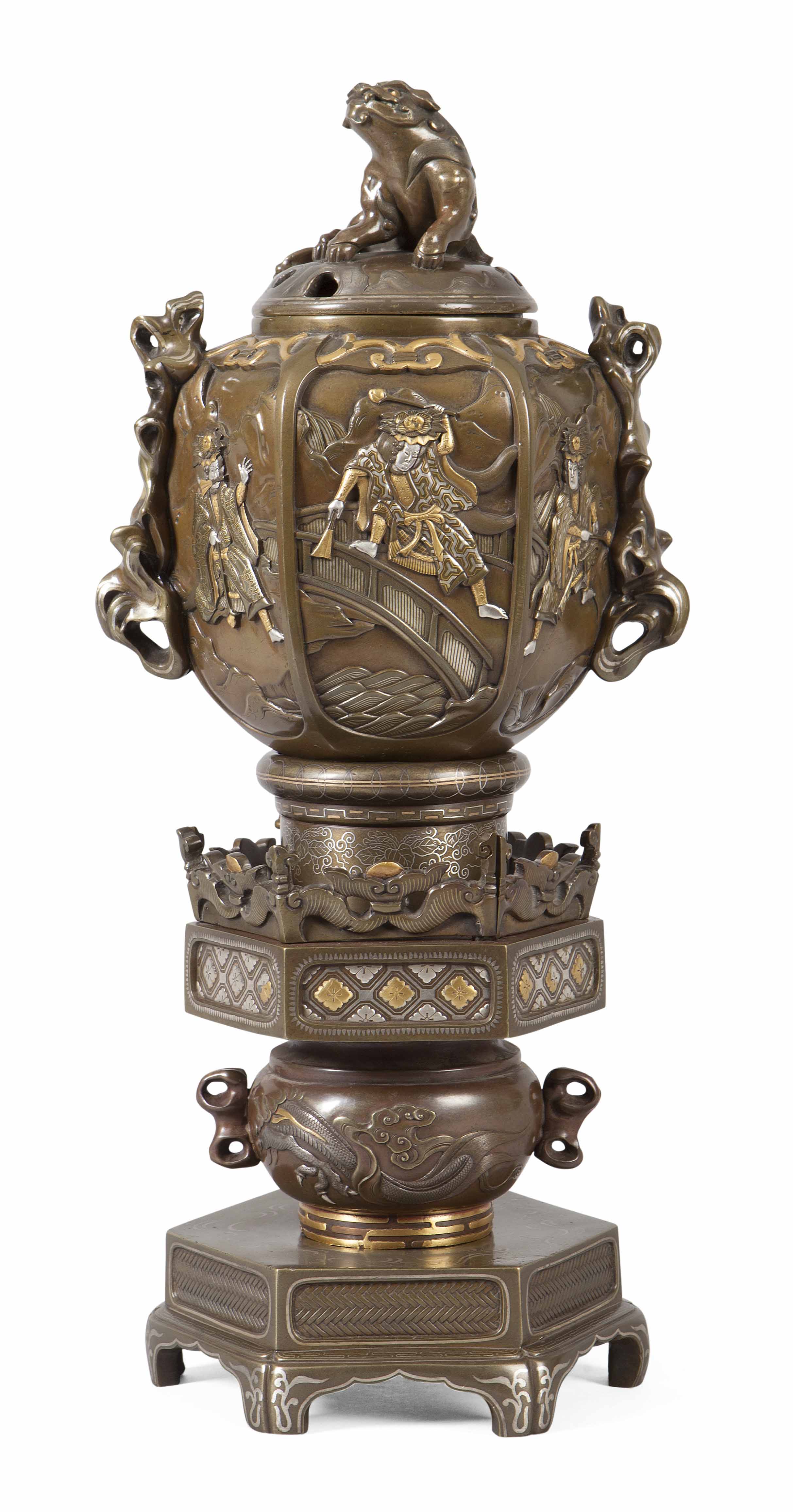 JAPANESE MIXED METAL BRONZE KORO