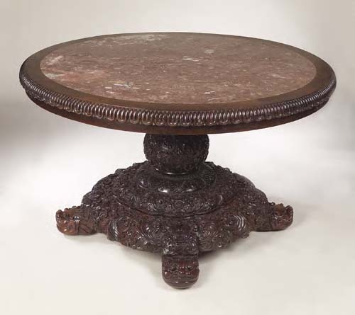 A19th century Anglo Indian hardwood centre table,