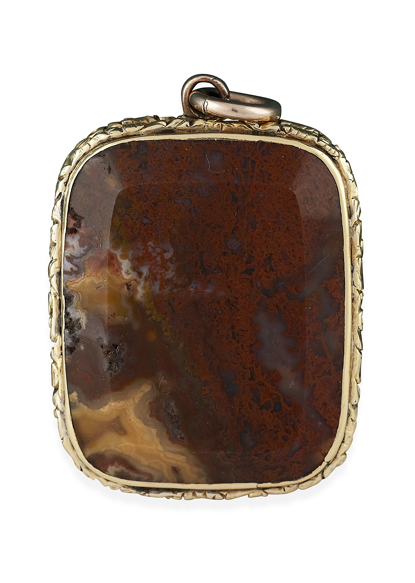A Scottish market gold mounted hardstone vinaigrette