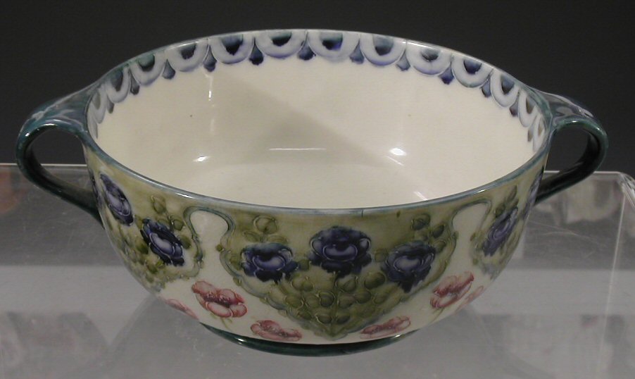 A Moorcroft 'Florian Ware' twin handled bowl