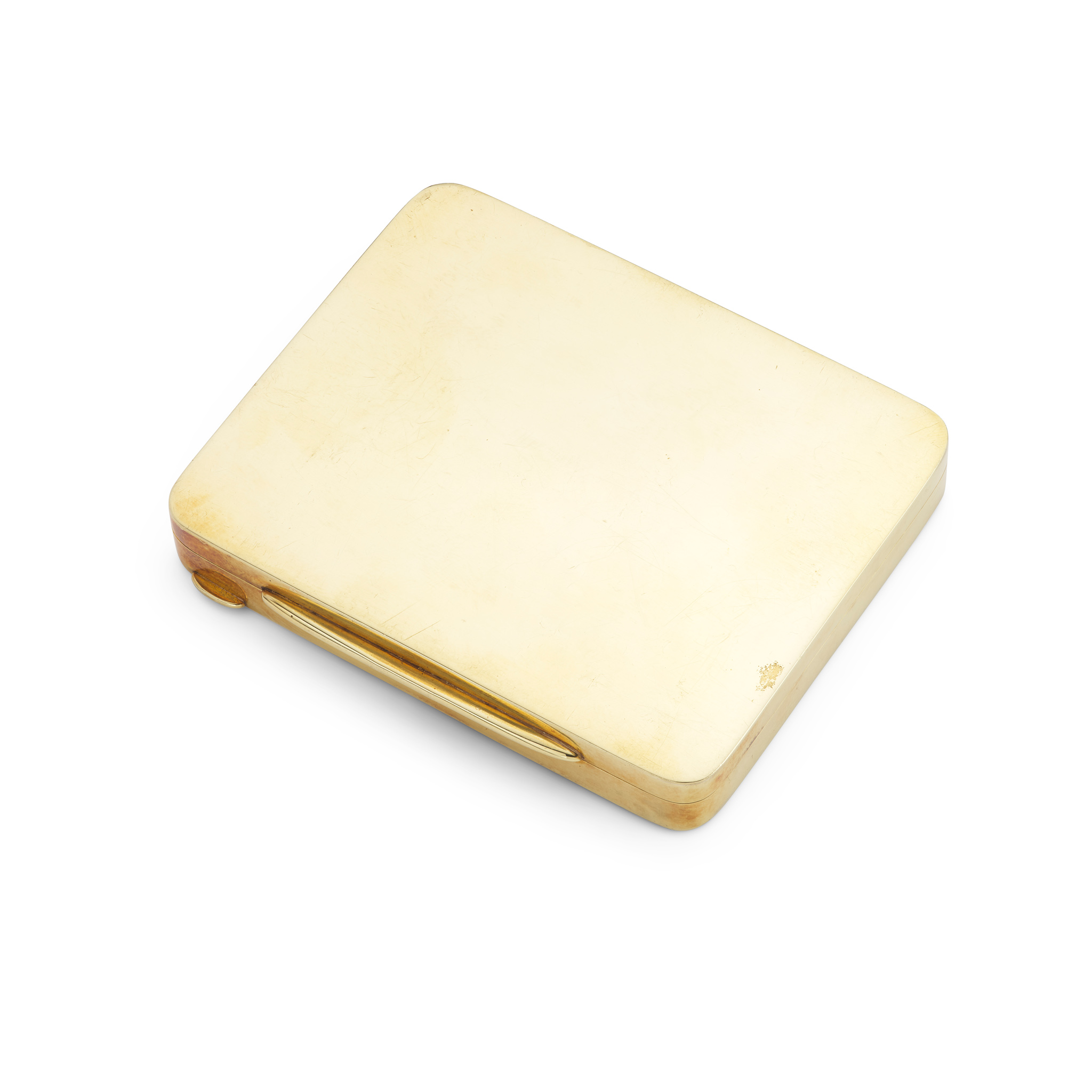 A polished cigarette case, mid 20th century