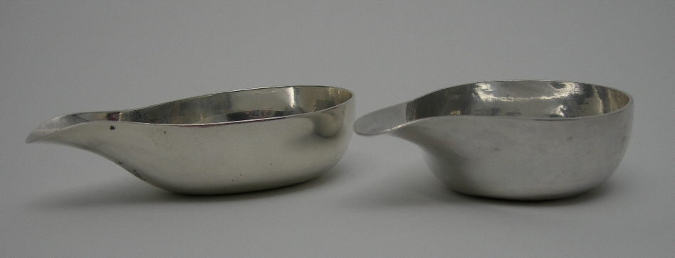 Two Georgian oval pap boats,