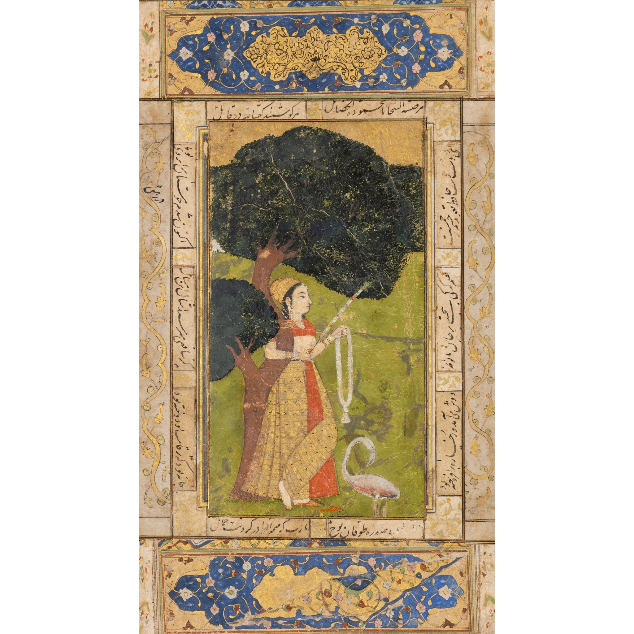AN ILLUSTRATED FOLIO FROM A RAGAMALA SERIES: POSSIBLY KAMOD RAGINI